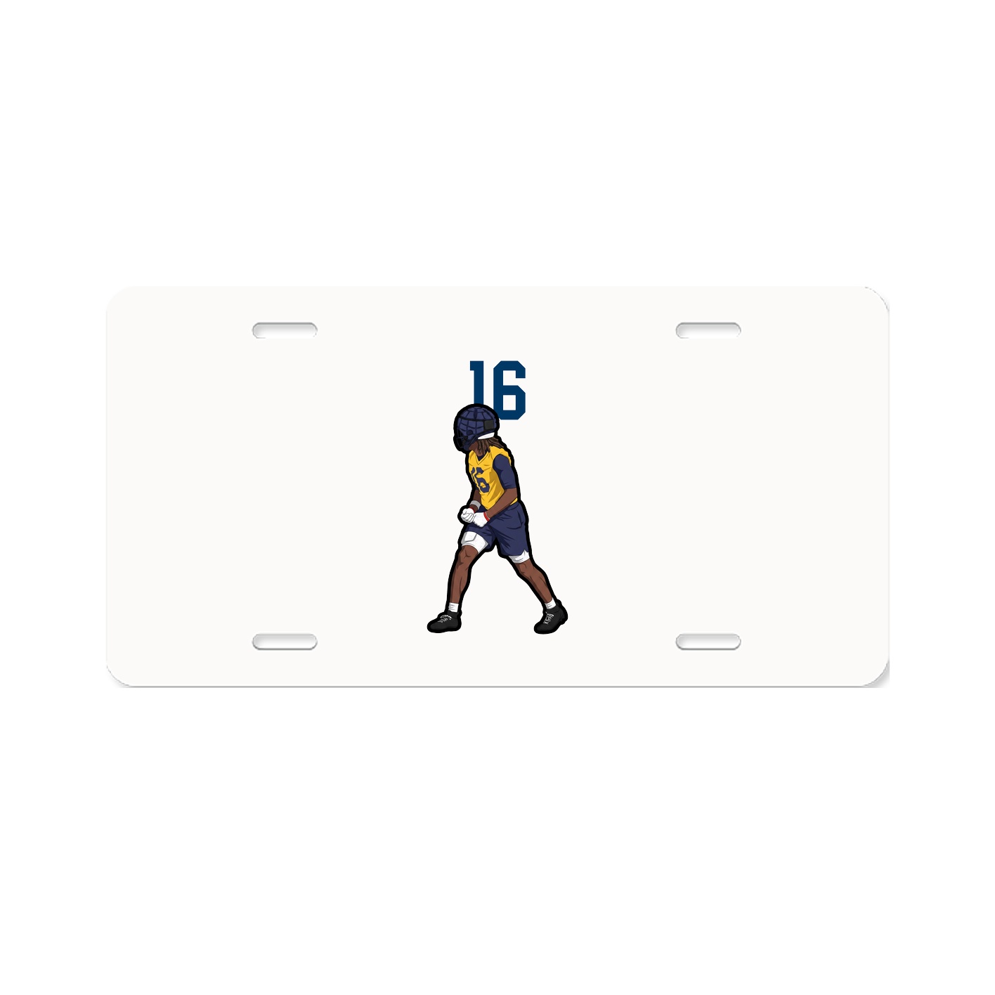 License Plate — Number Top in Classic