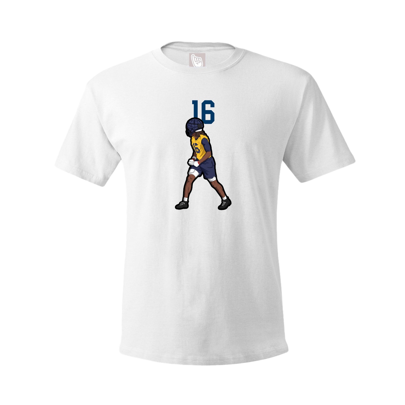 Youth Tee — Number Top in White