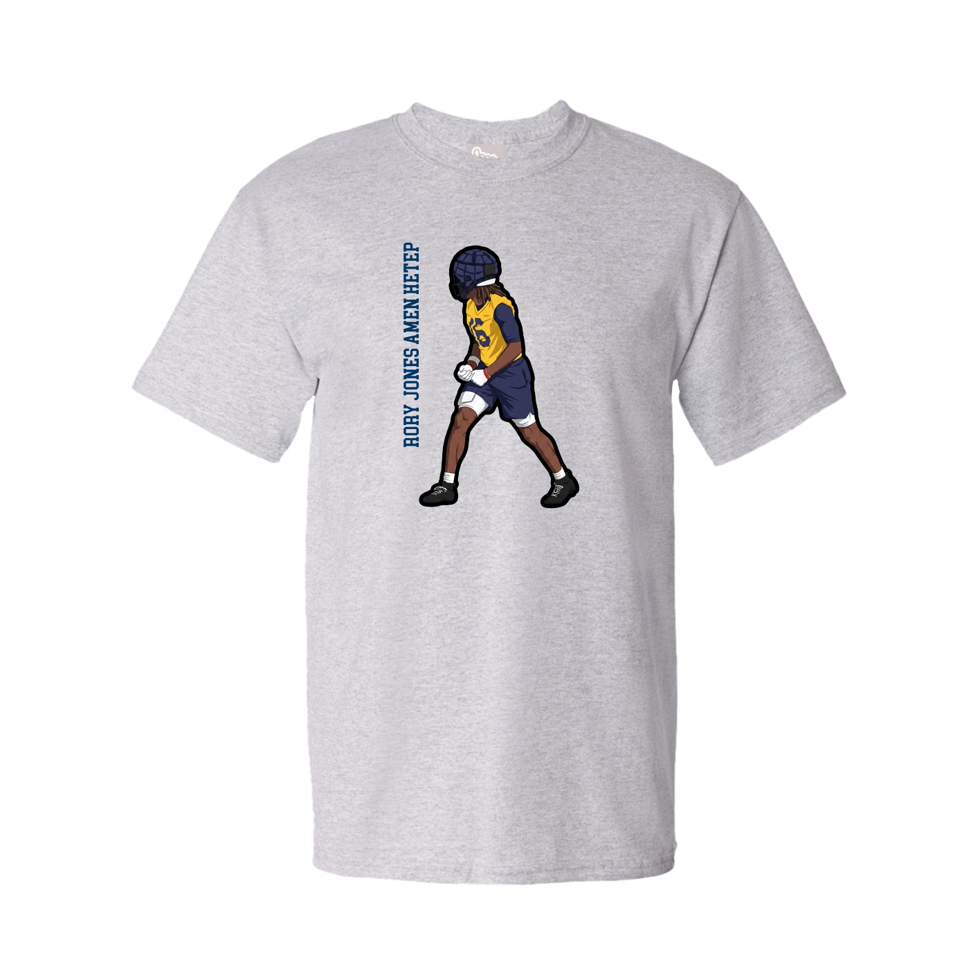 Tee — Name Vertical in Grey
