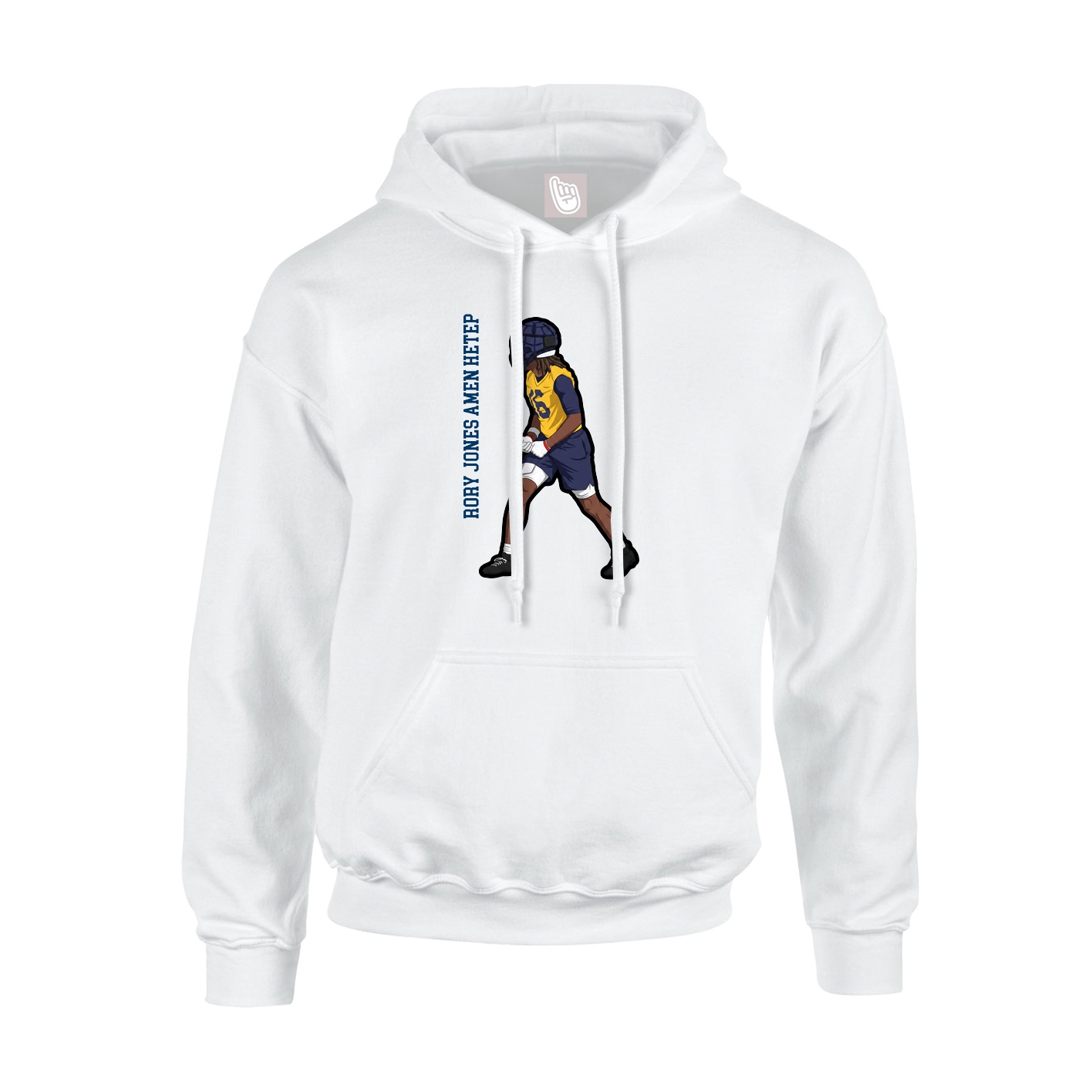 Hoodie — Name Vertical in White