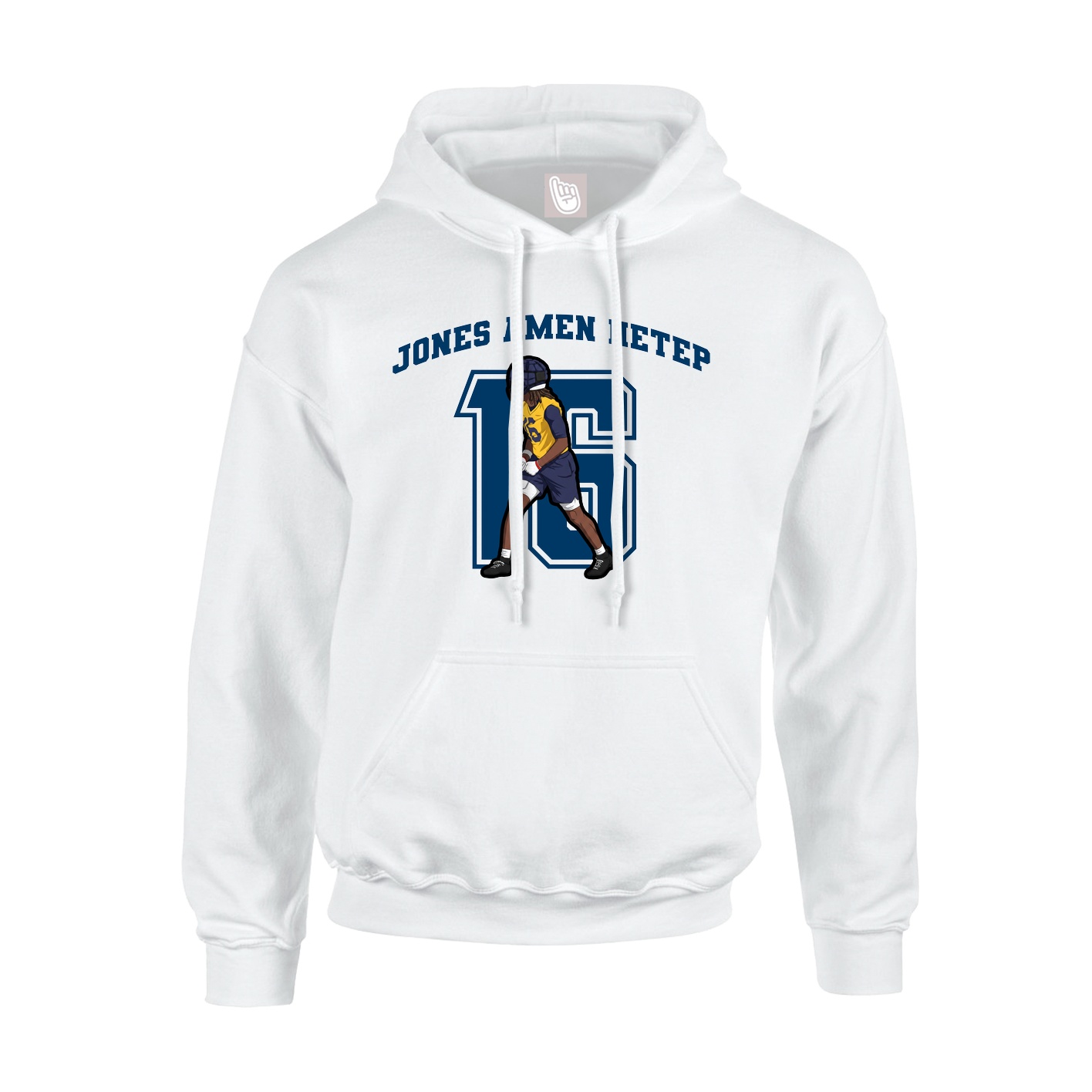 Youth Hoodie — Number in White