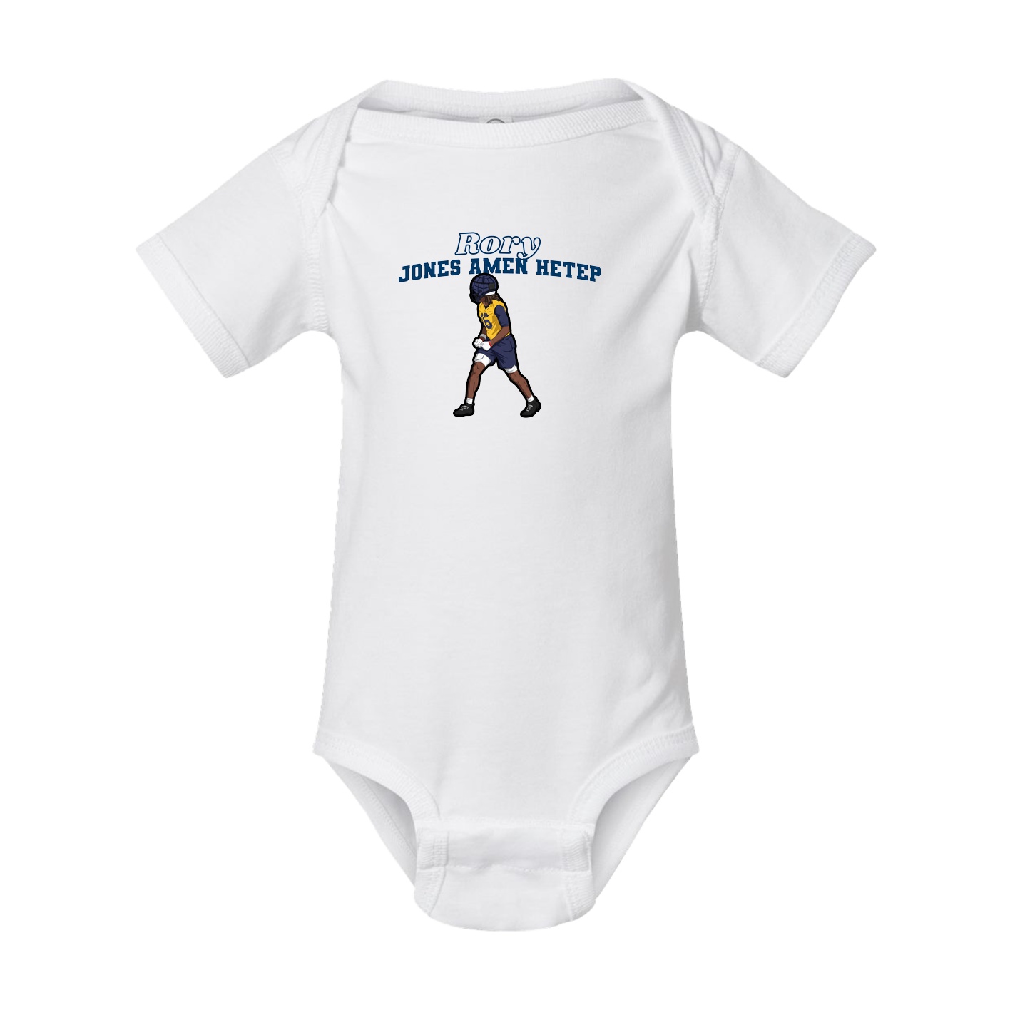 Baby Onesie — Name Arch in White