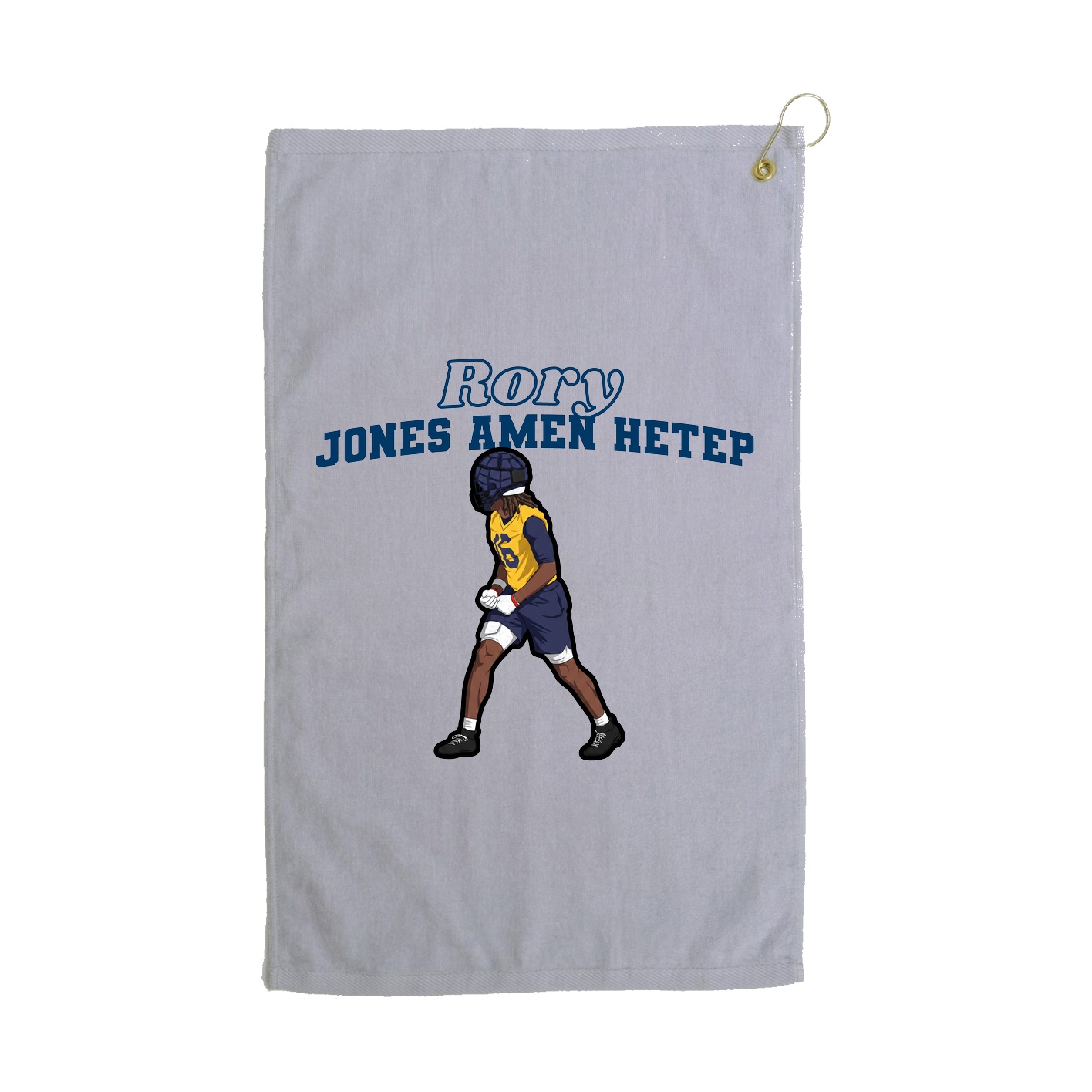 Golf Towel — Name Arch in Grey