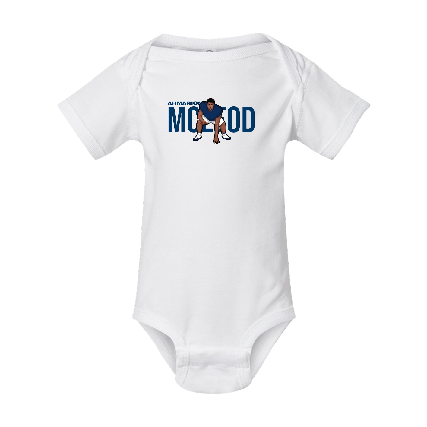Baby Onesie — Player Name in White