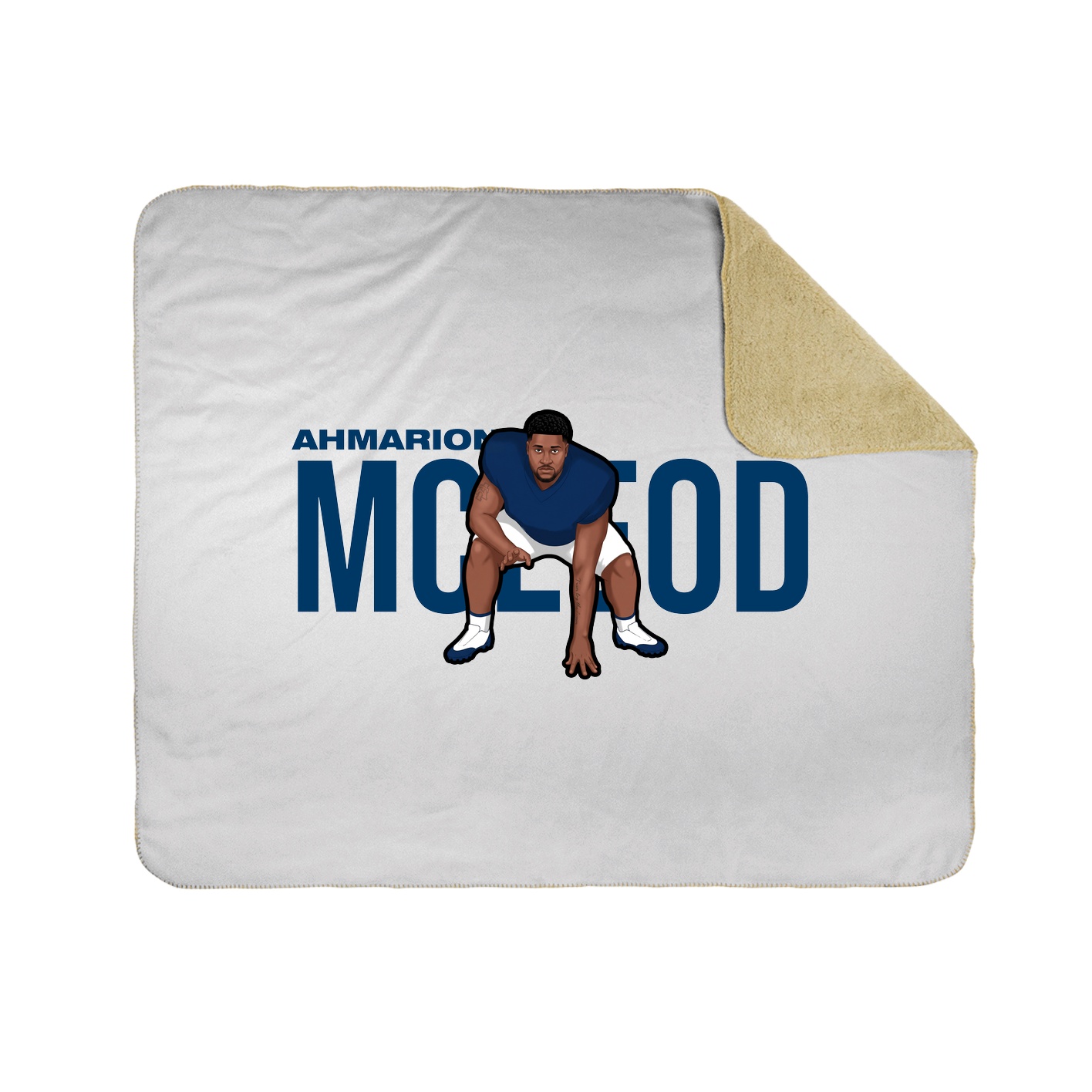 Throw Blanket — Player Name in White