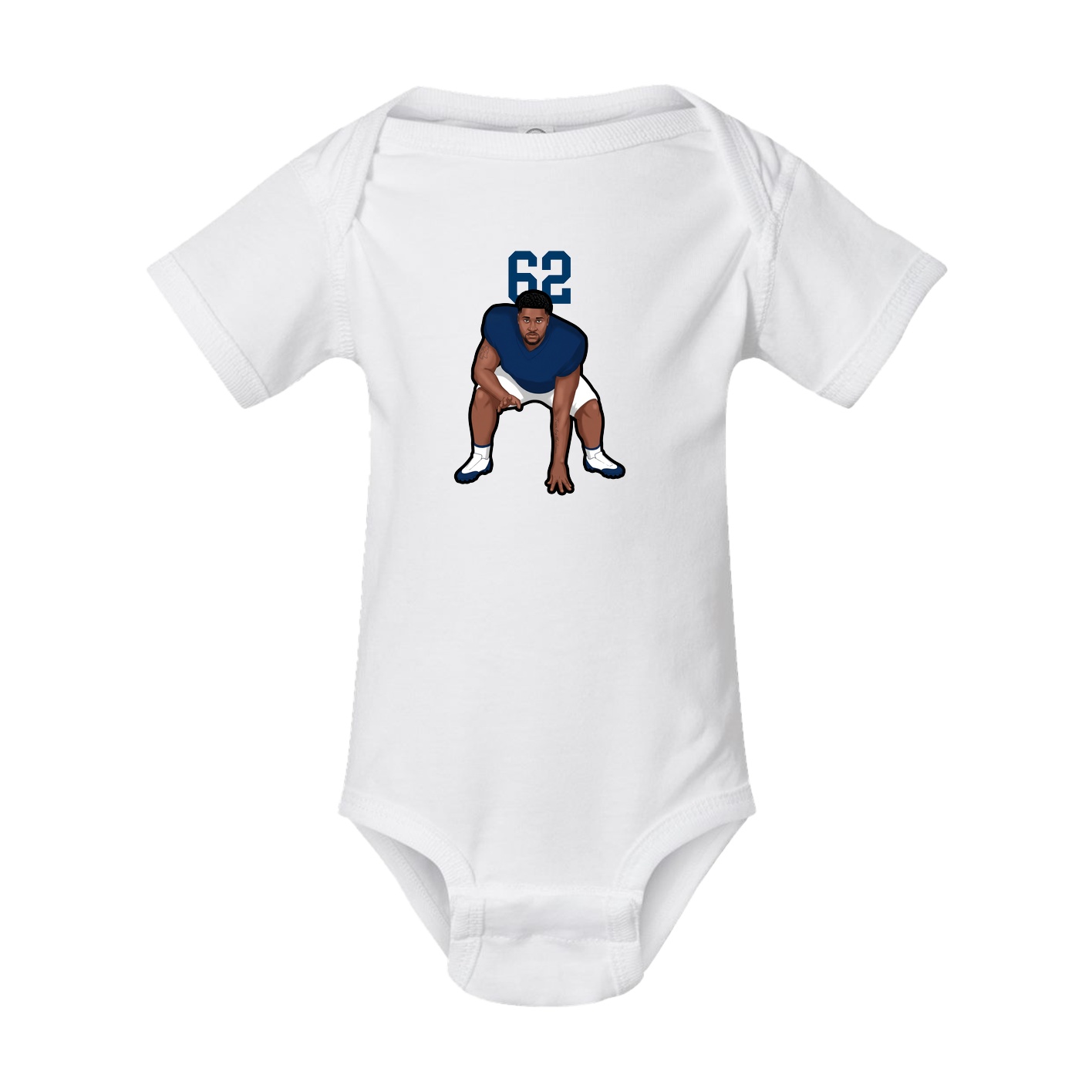 Baby Onesie — Number Top in White
