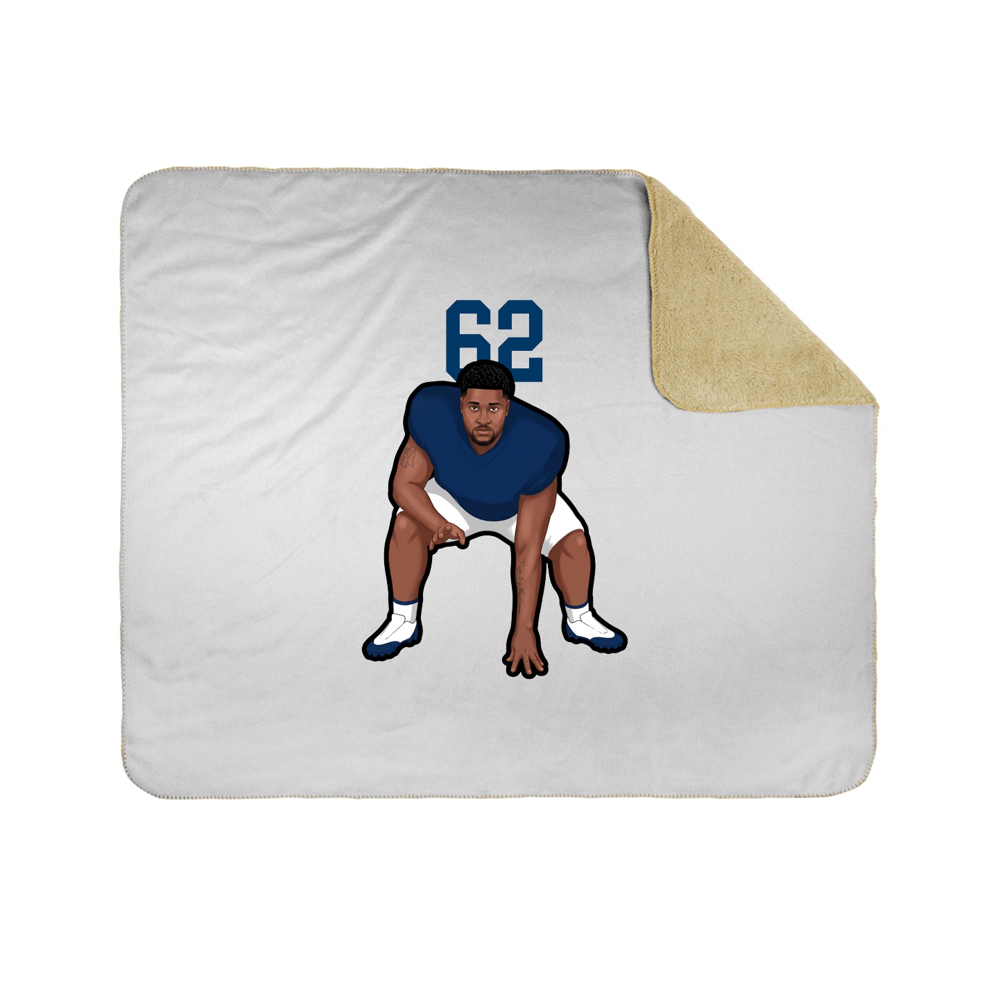 Throw Blanket — Number Top in White