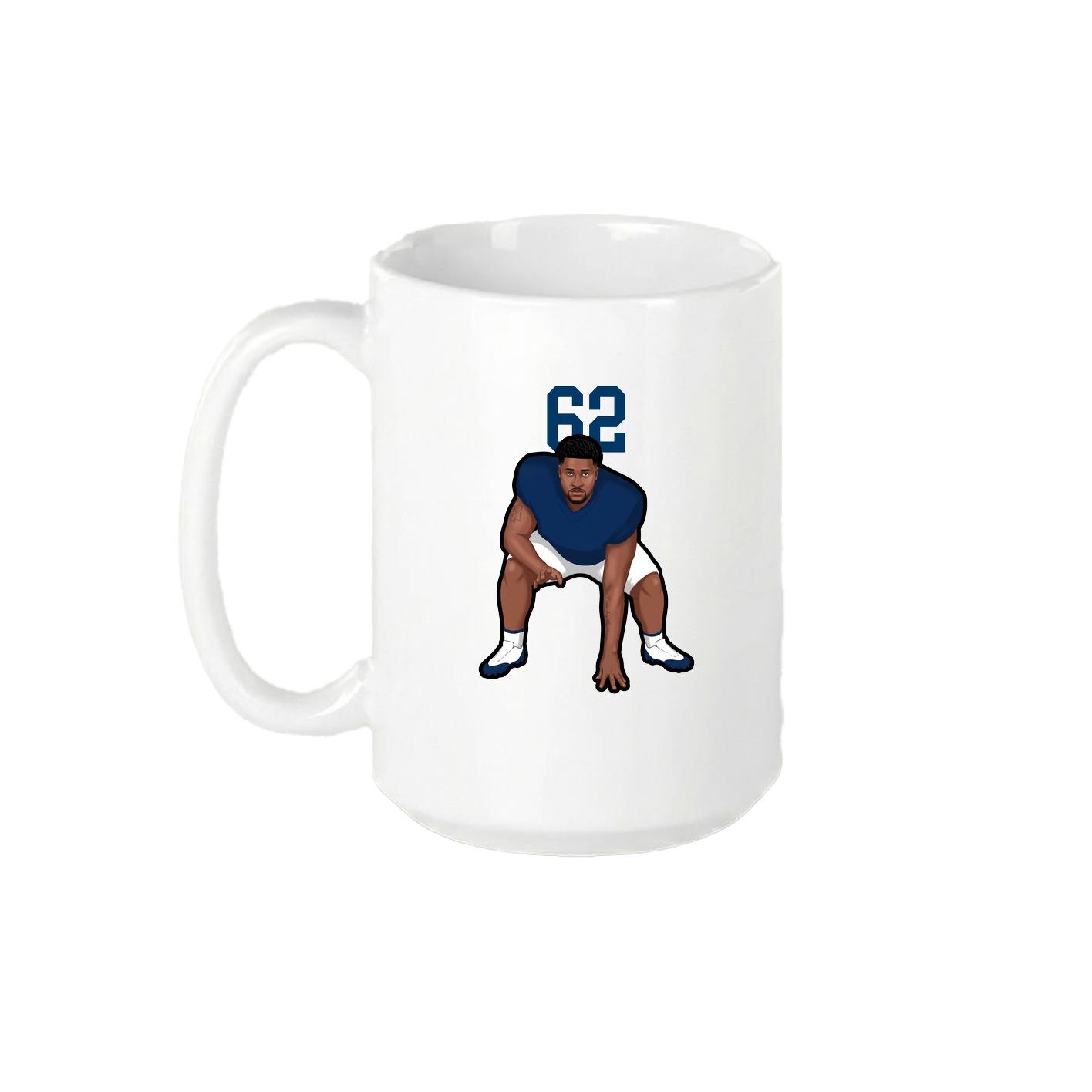 15oz Coffee Mug — Number Top in White