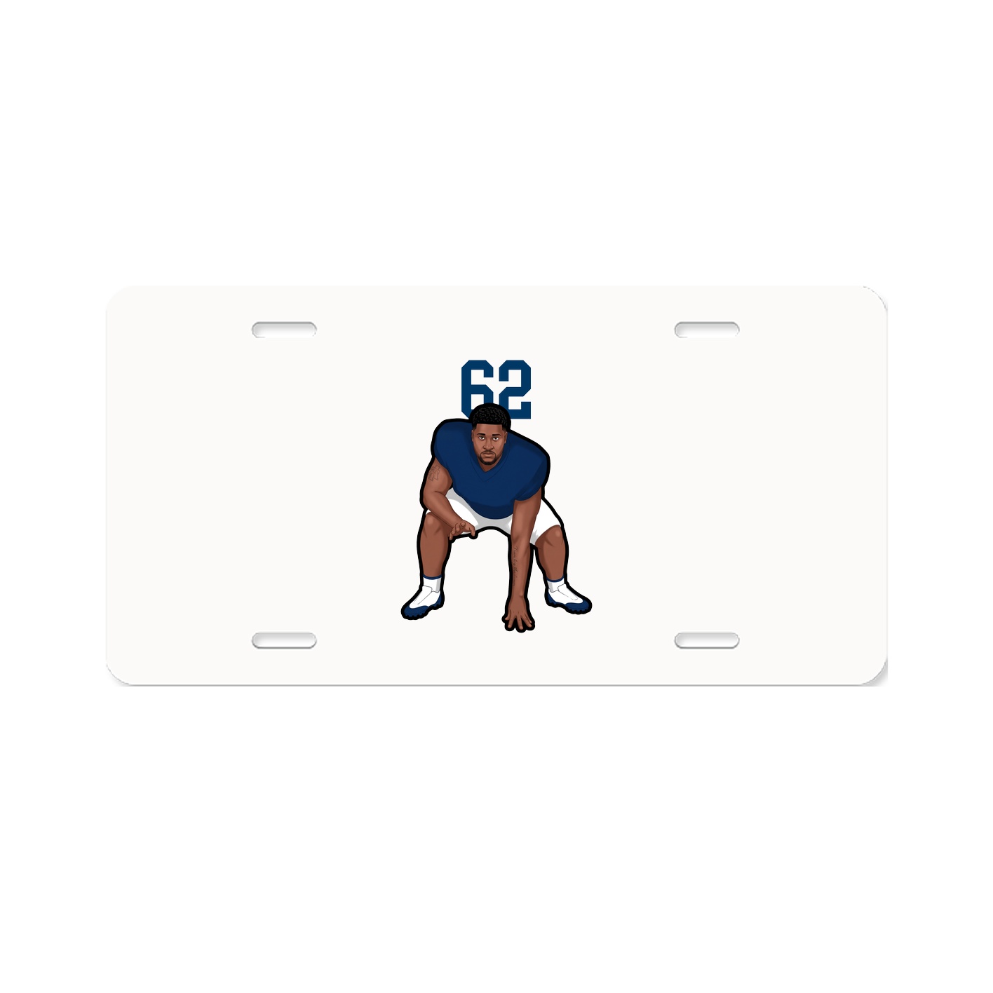 License Plate — Number Top in Classic