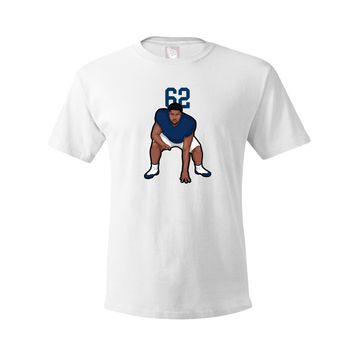 Youth Tee — Number Top in White