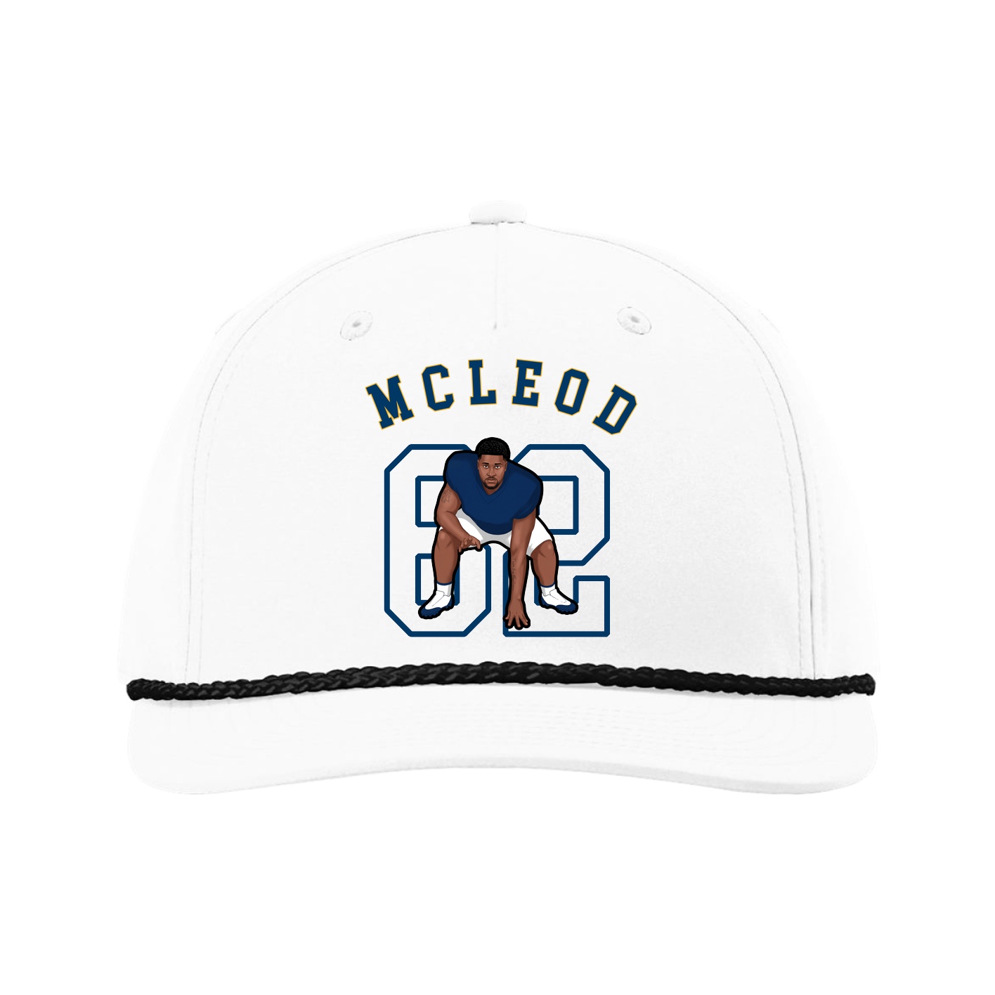 Five-Panel Classic Rope Cap — Shirsey Arch in White