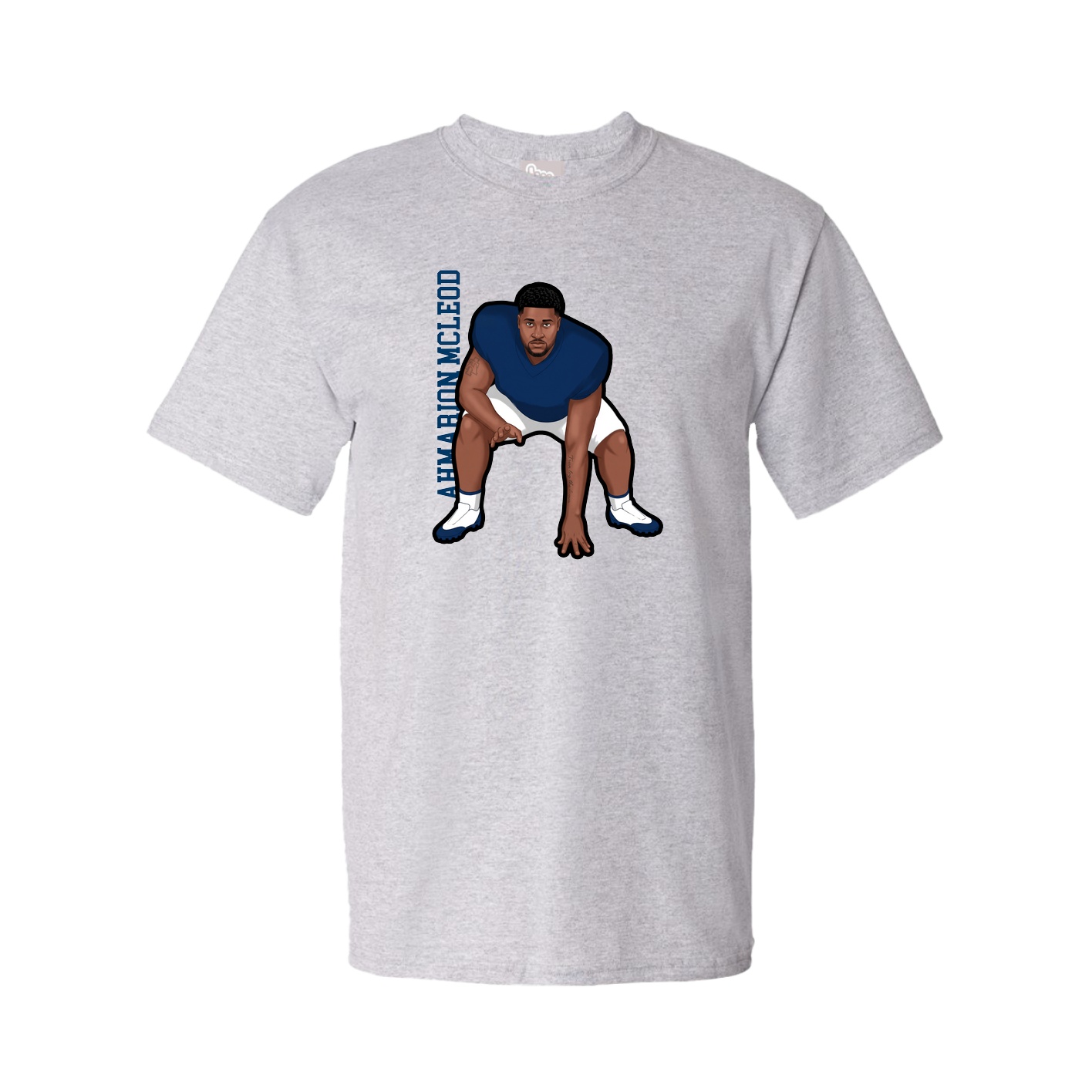 Tee — Name Vertical in Grey