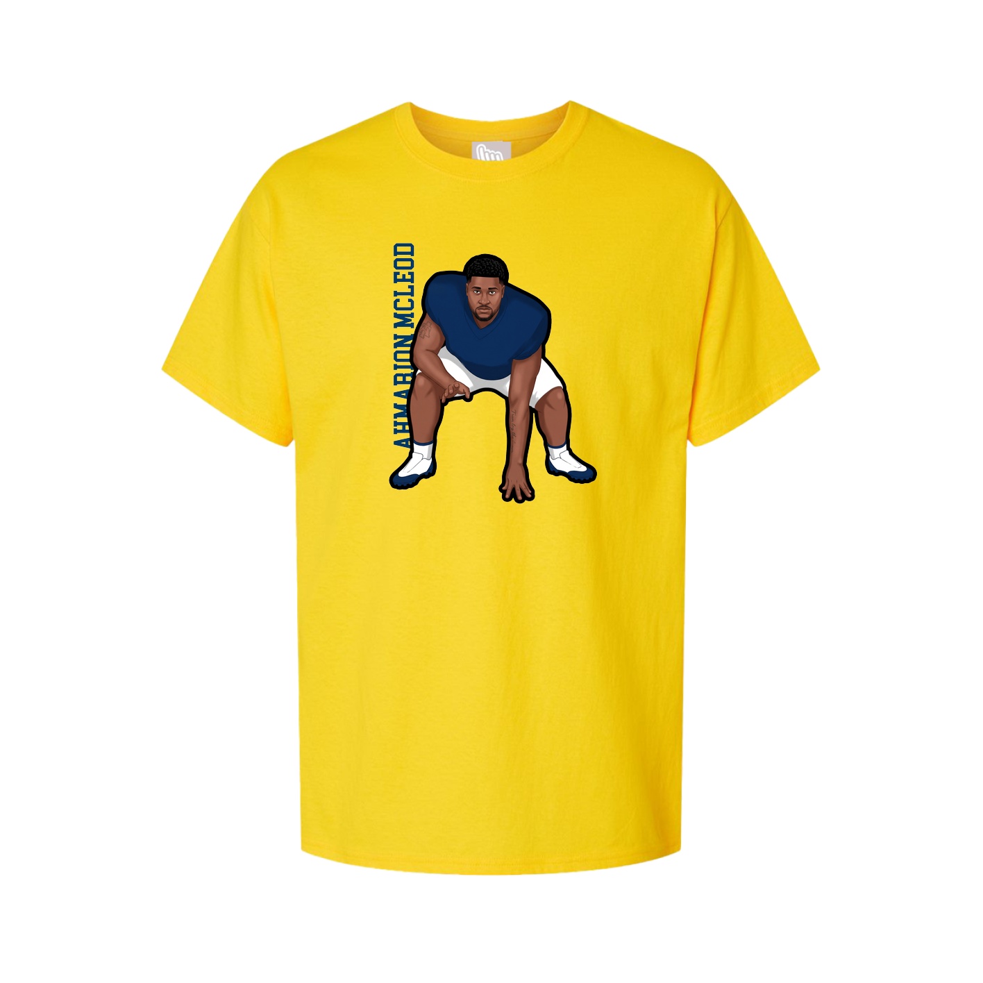 Youth Tee — Name Vertical in Gold