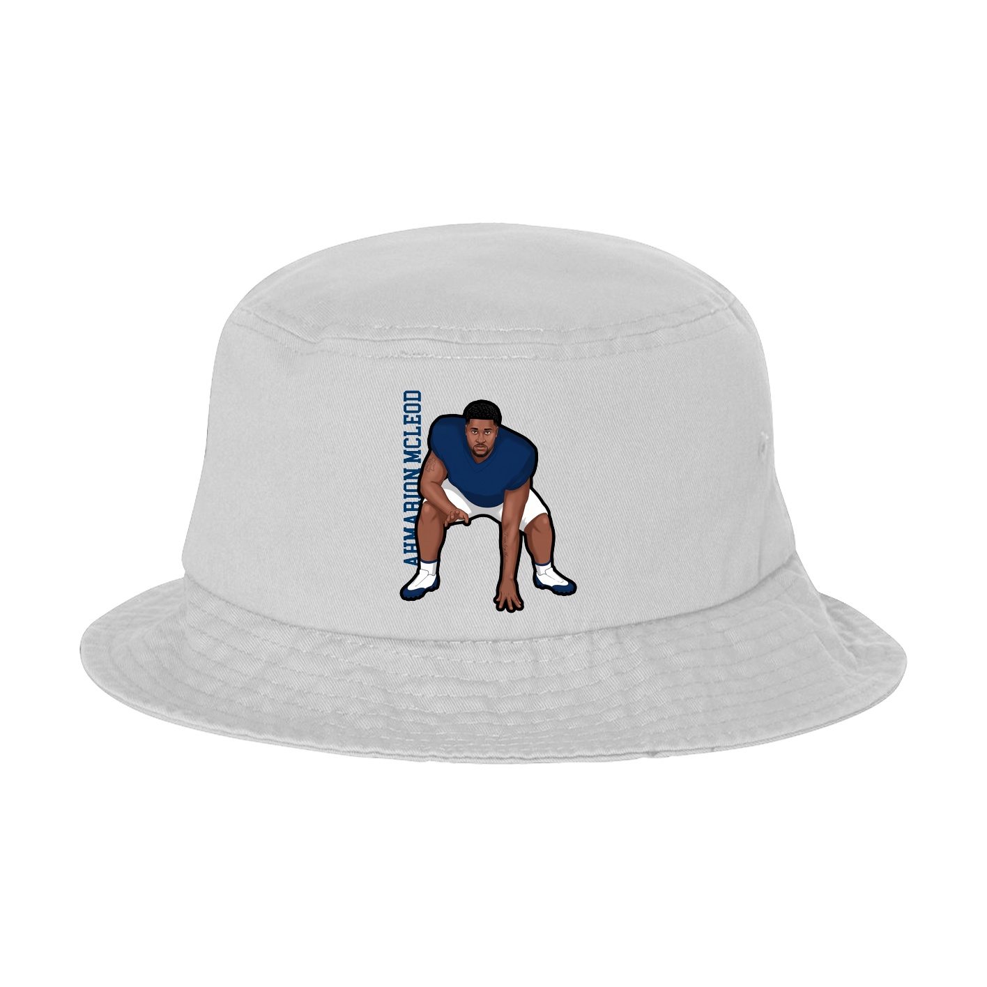 Bucket Cap — Name Vertical in White