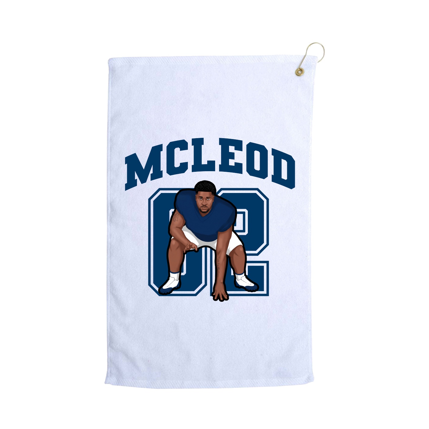 Golf Towel — Number in White