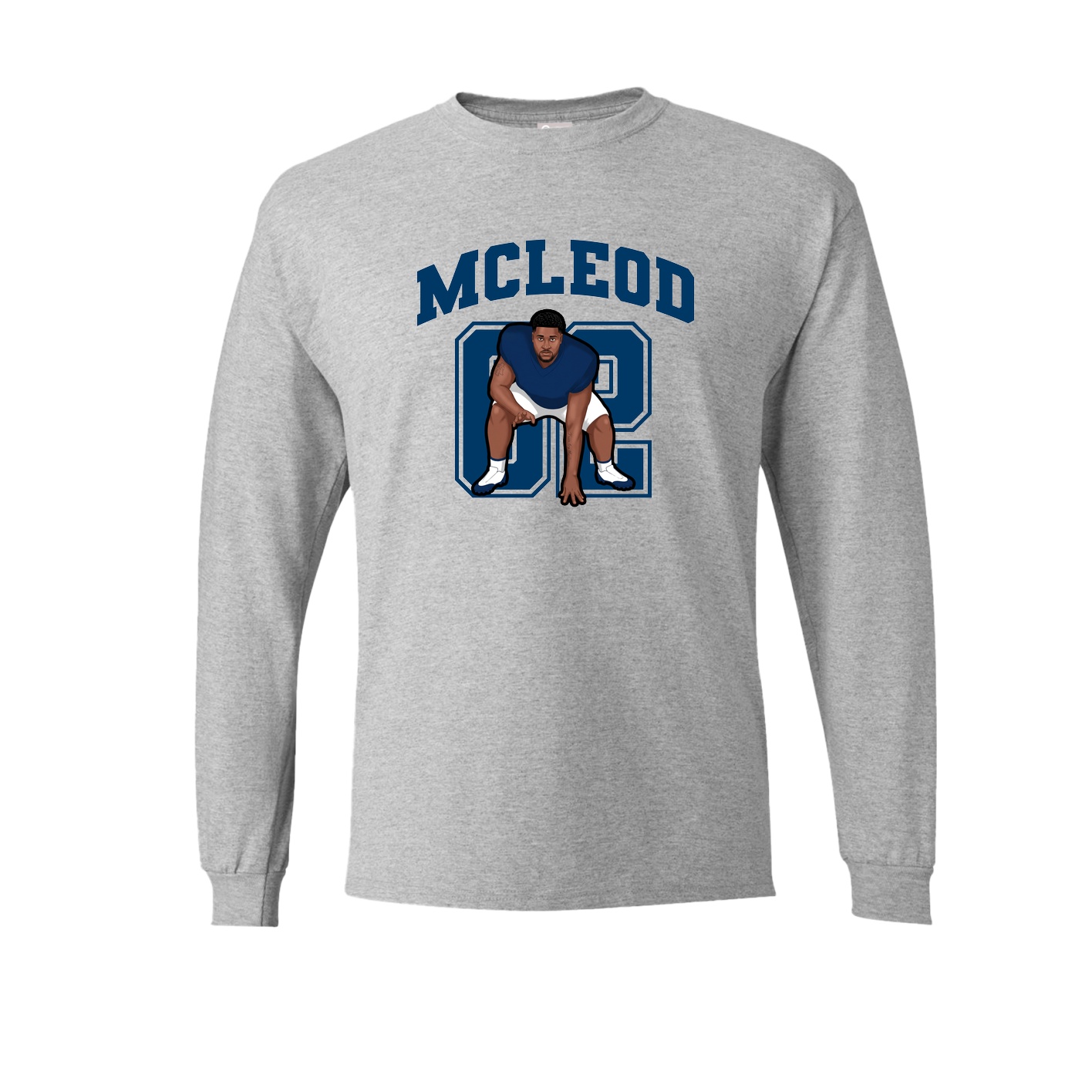 Long Sleeve Tee — Number in Grey