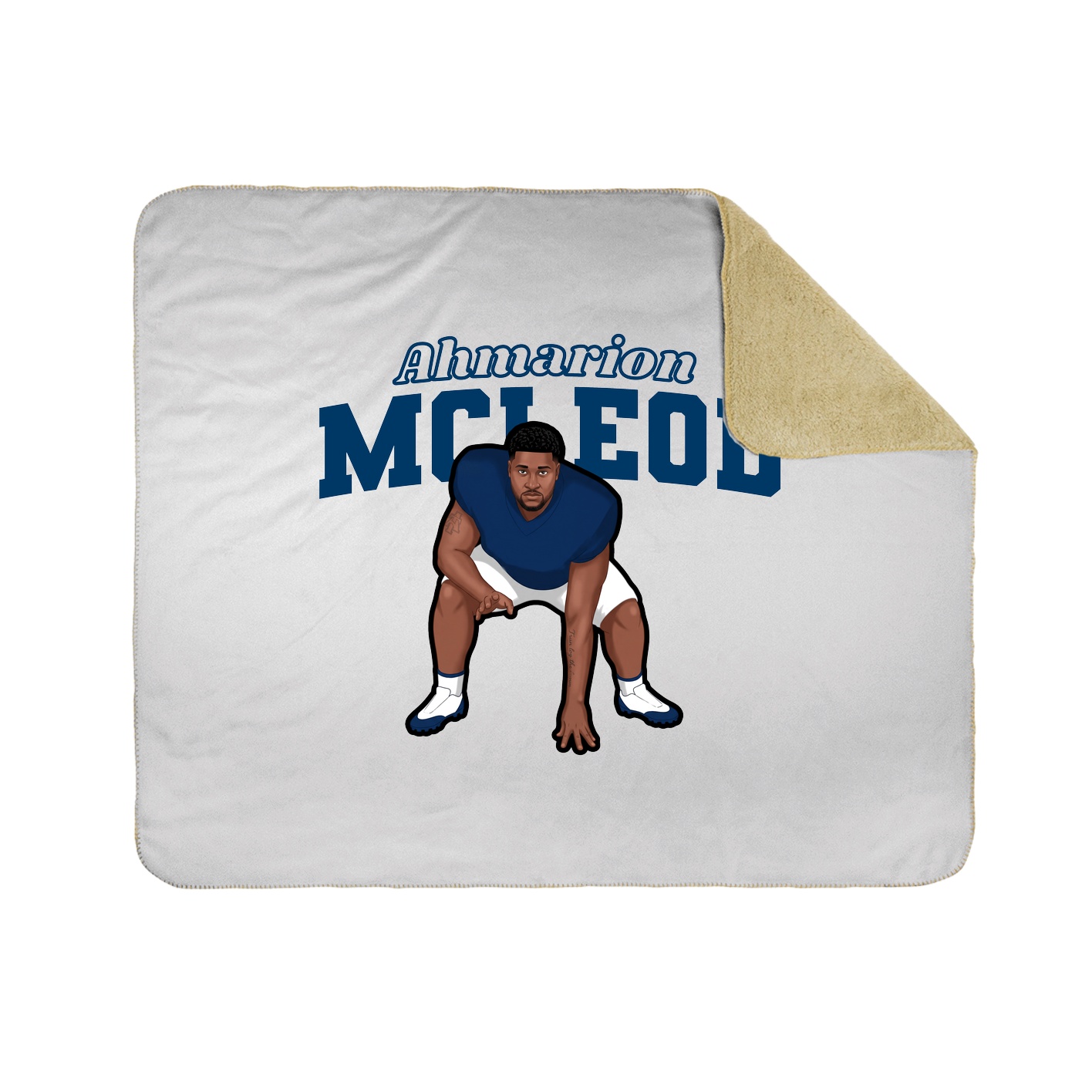 Throw Blanket — Name Arch in White