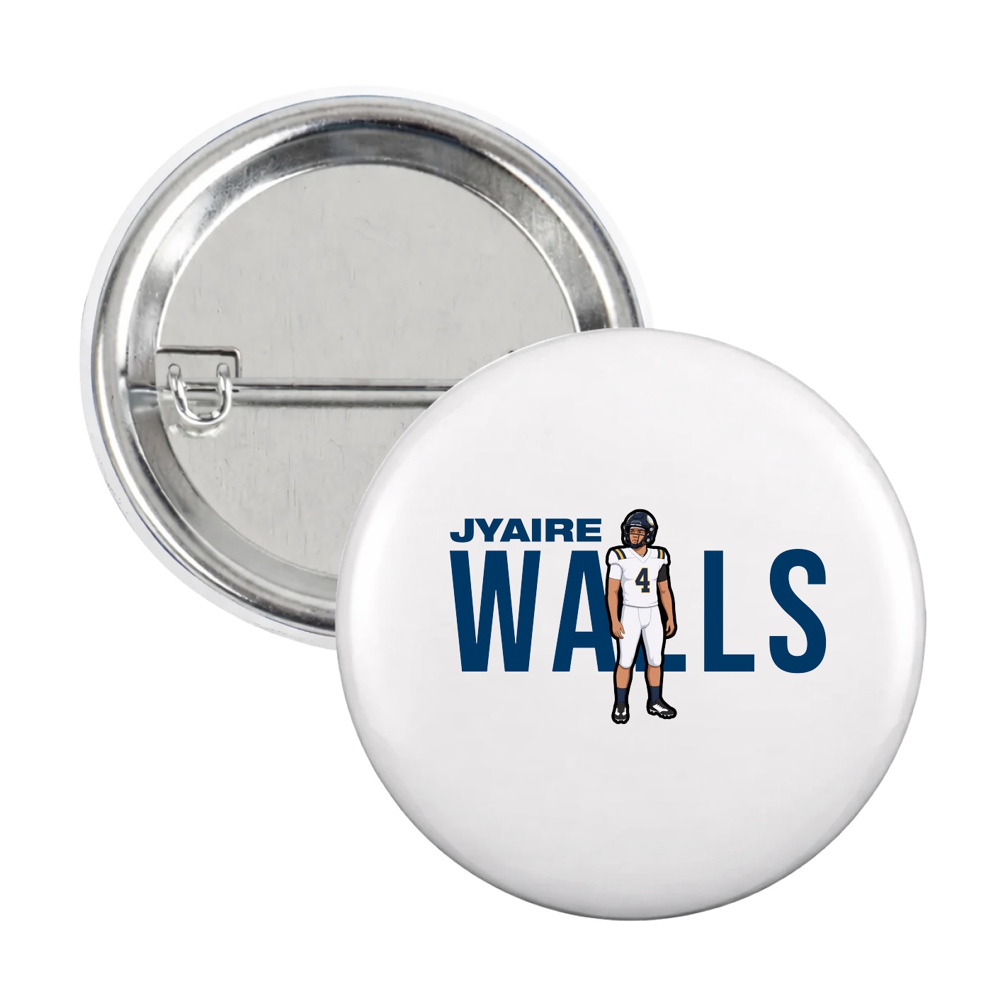 Game Day Button — Player Name in White