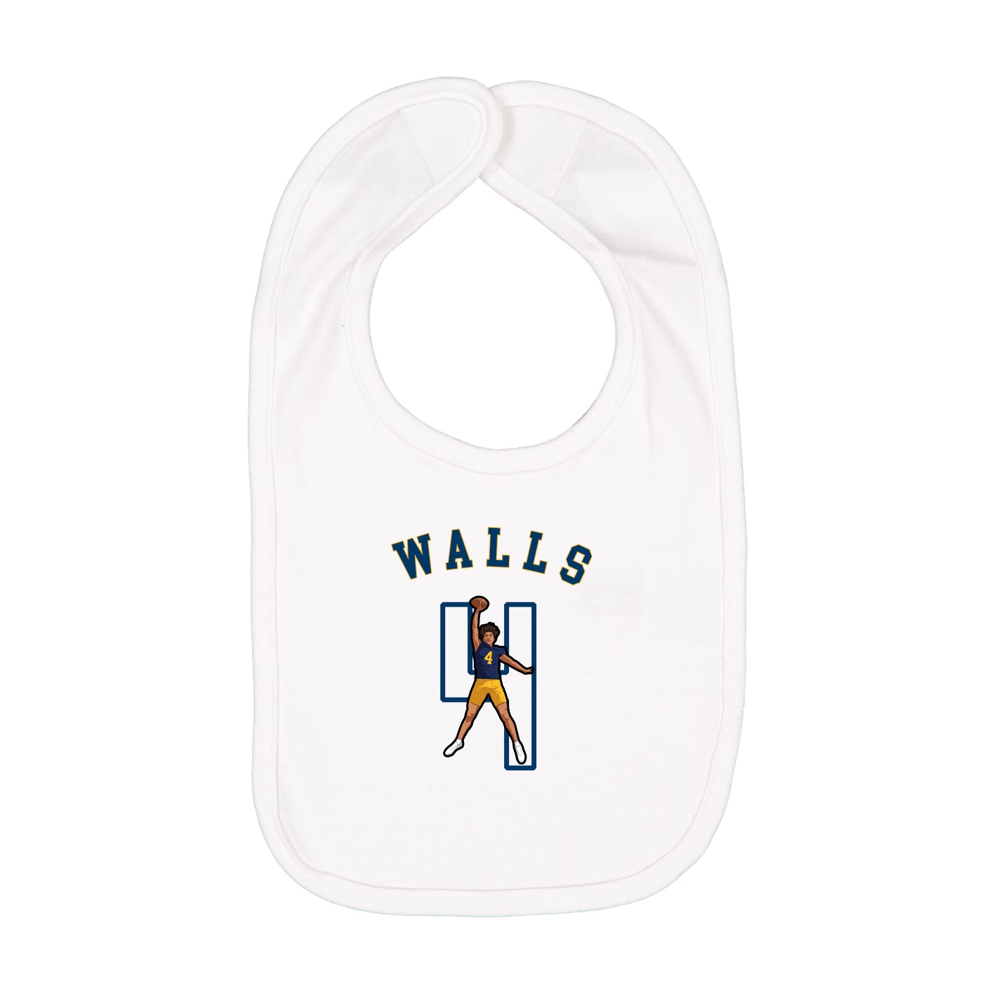 Infant Bib — Shirsey Arch in White