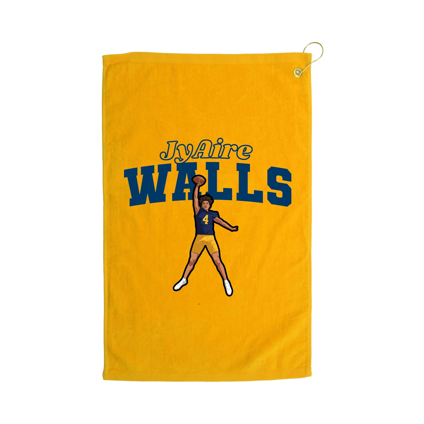 Golf Towel — Name Arch in Gold