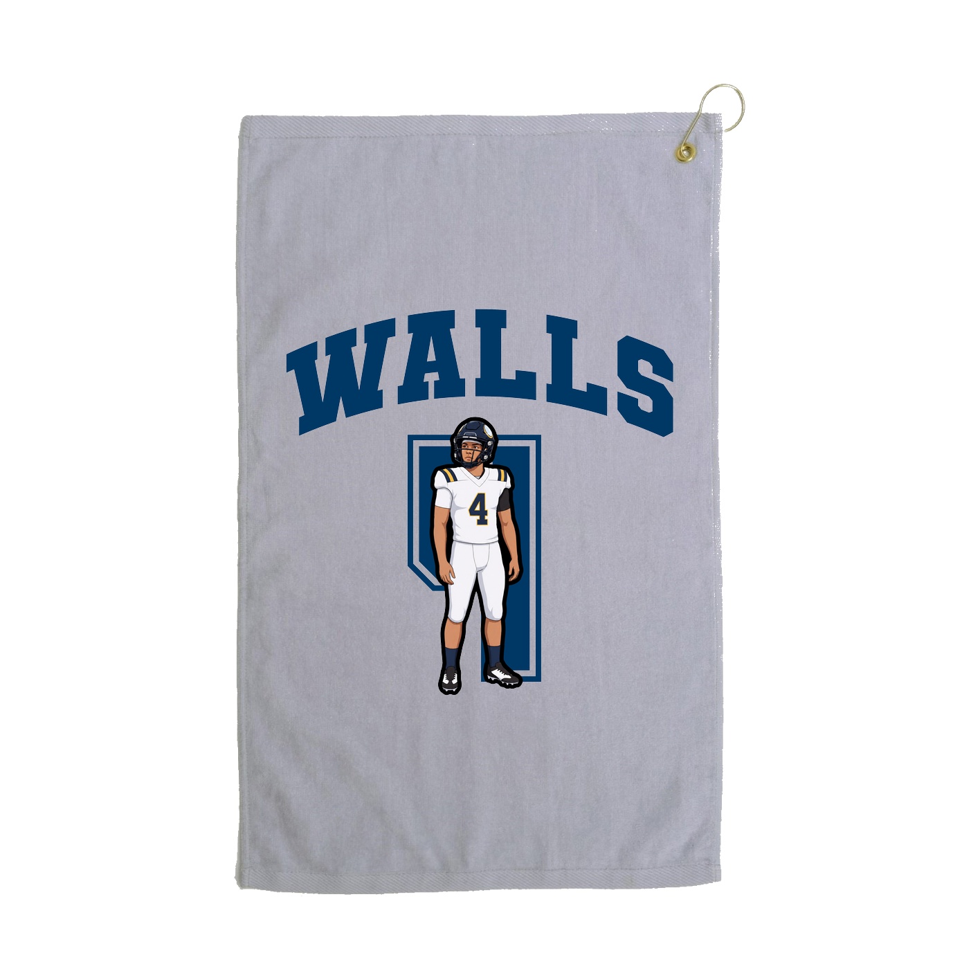 Golf Towel — Number in Grey