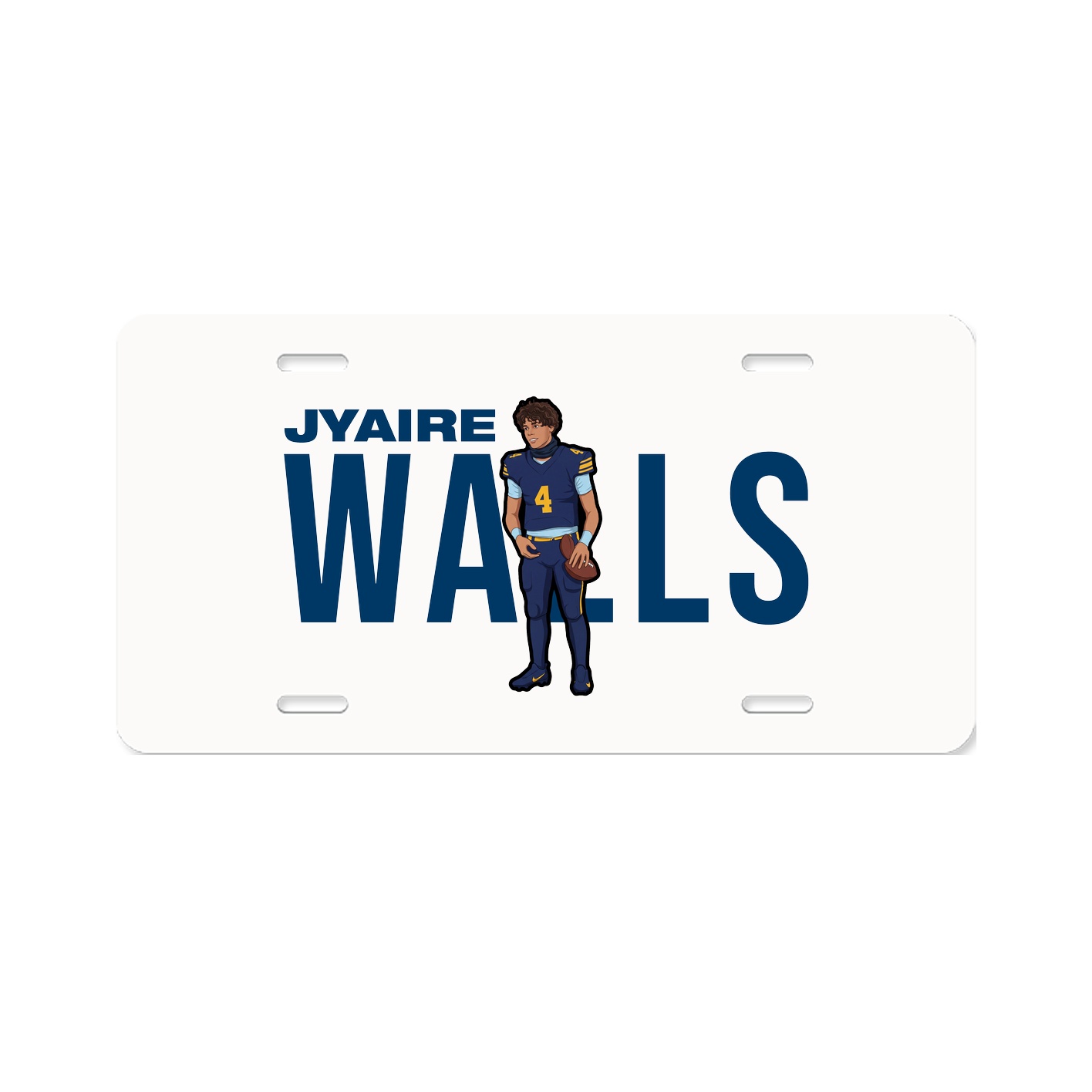 License Plate — Player Name in Classic