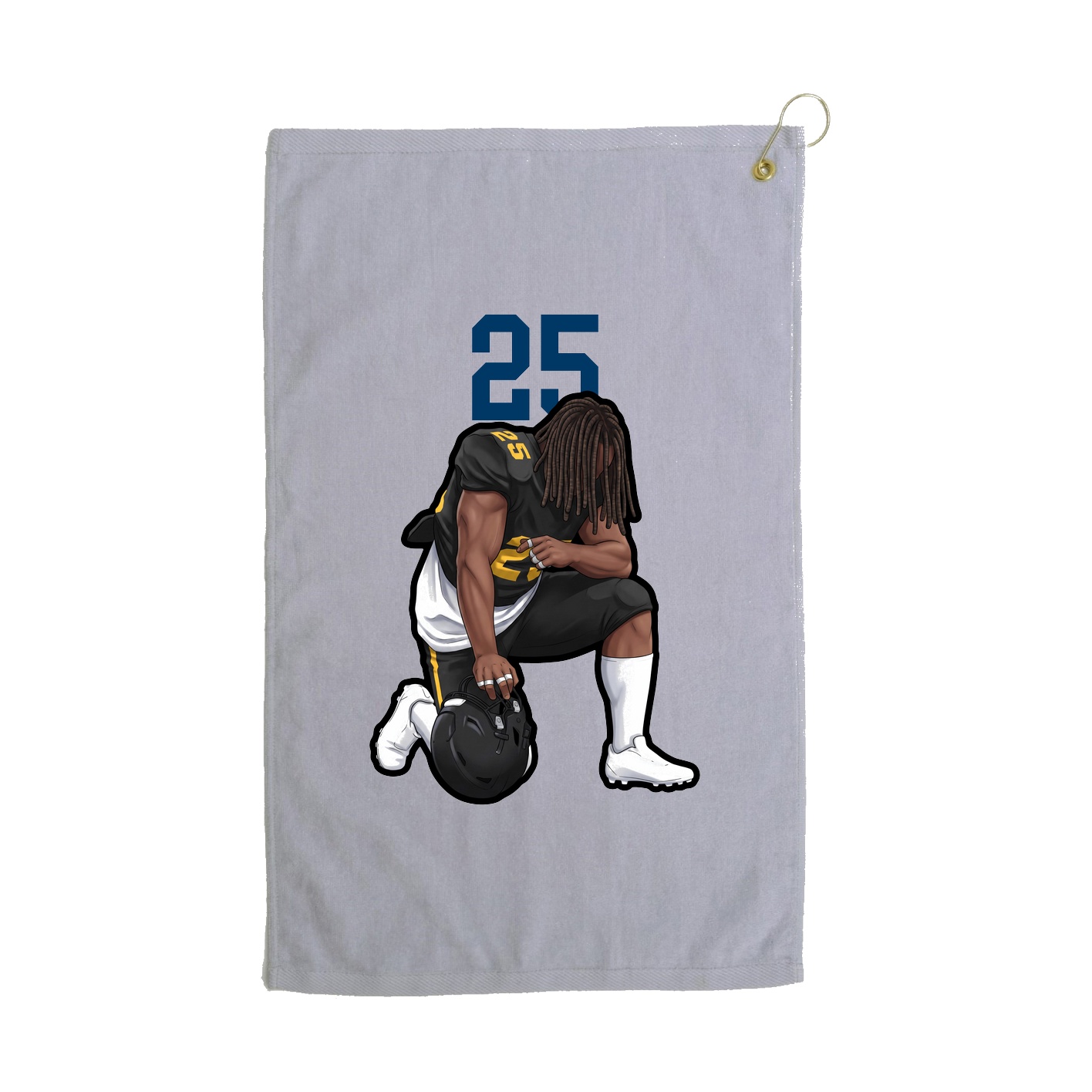 Golf Towel — Number Top in Grey