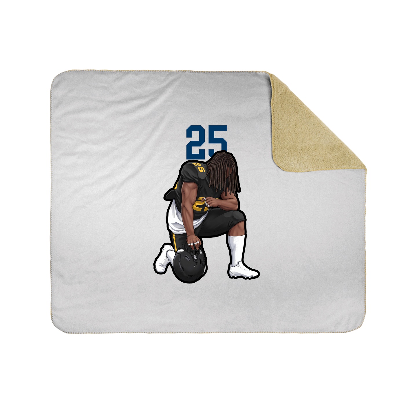 Throw Blanket — Number Top in White