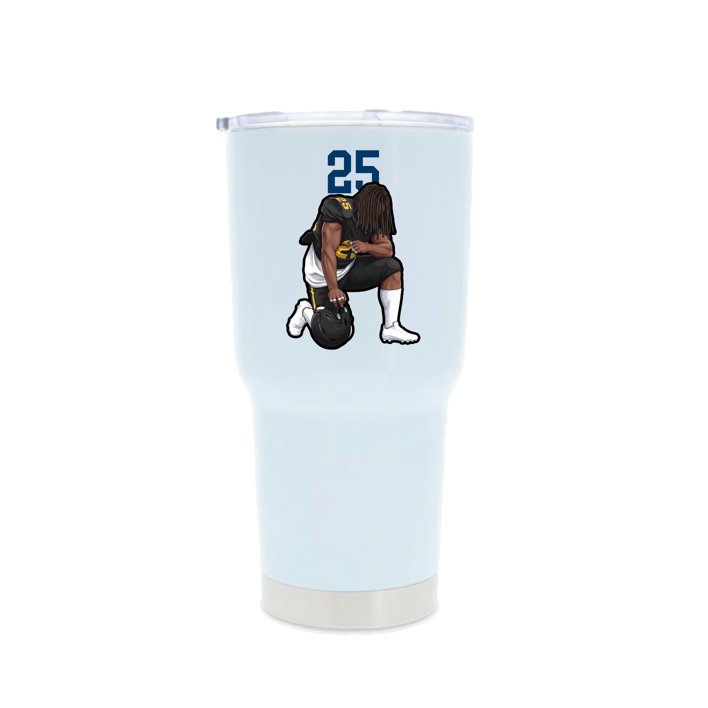 30oz Stainless Steel Tumbler — Number Top in White