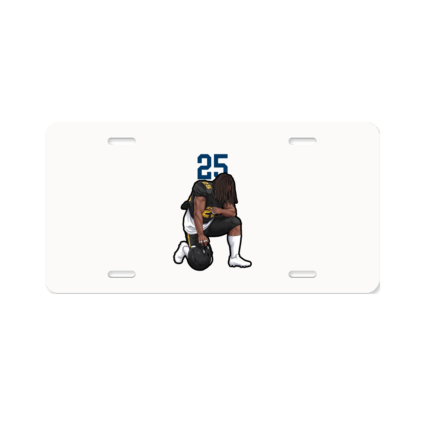 License Plate — Number Top in Classic