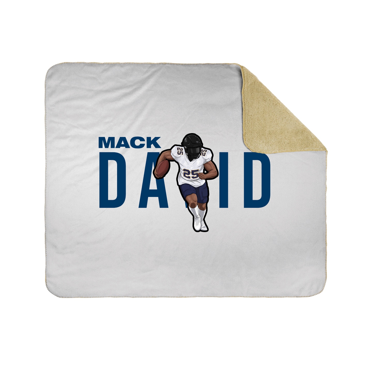 Throw Blanket — Player Name in White