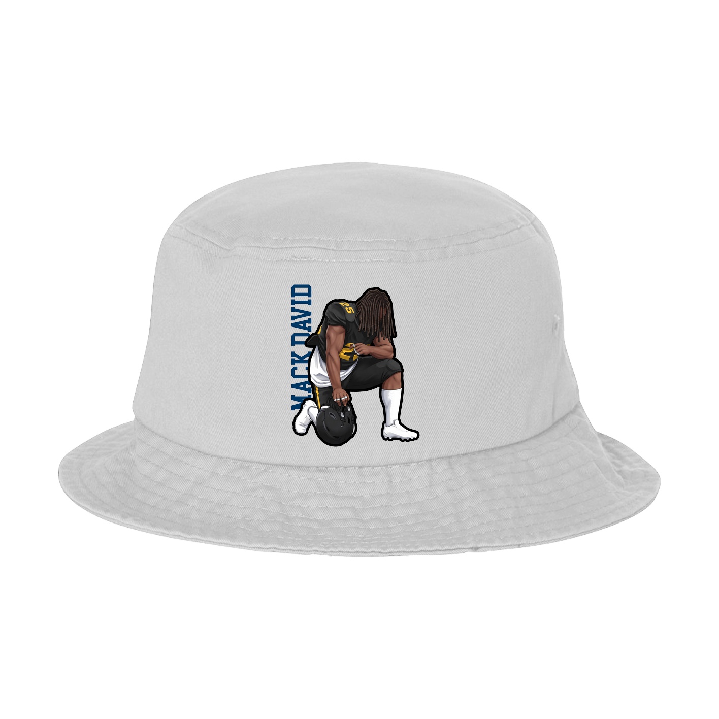 Bucket Cap — Name Vertical in White