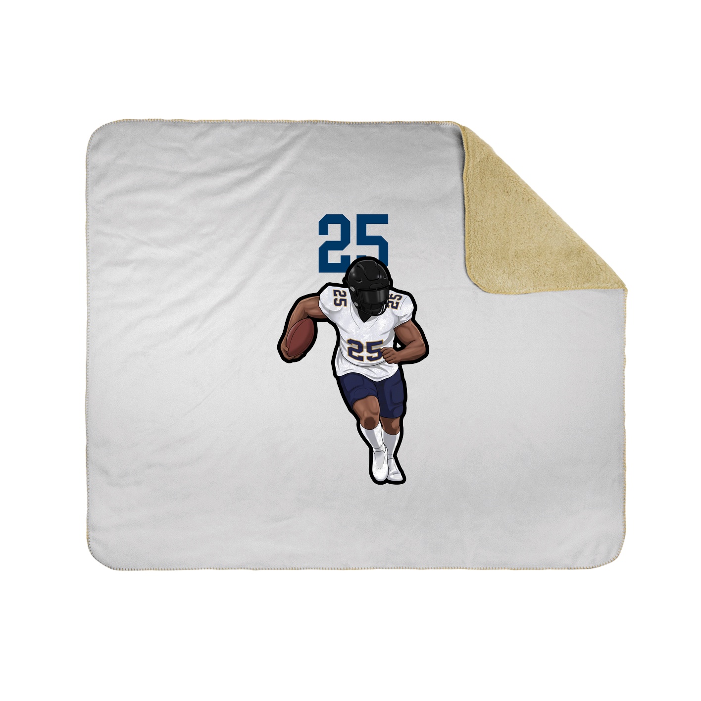 Throw Blanket — Number Top in White