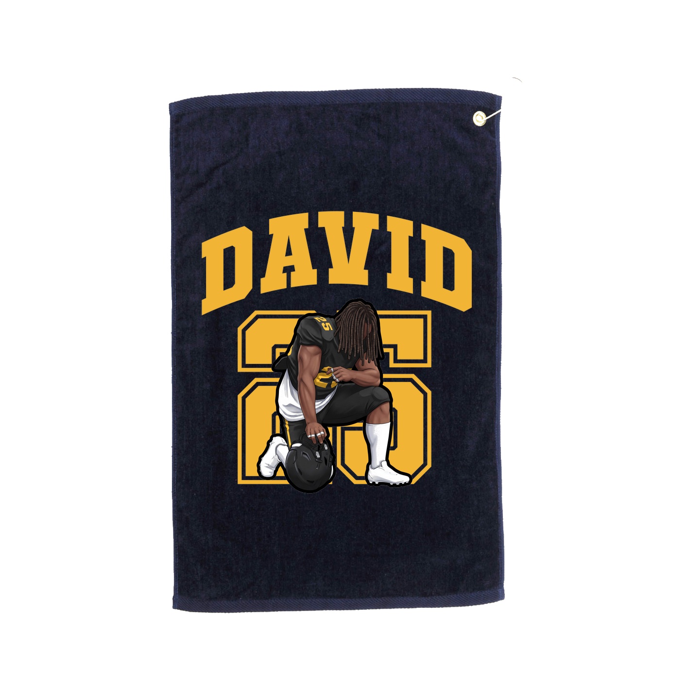 Golf Towel — Number in Navy