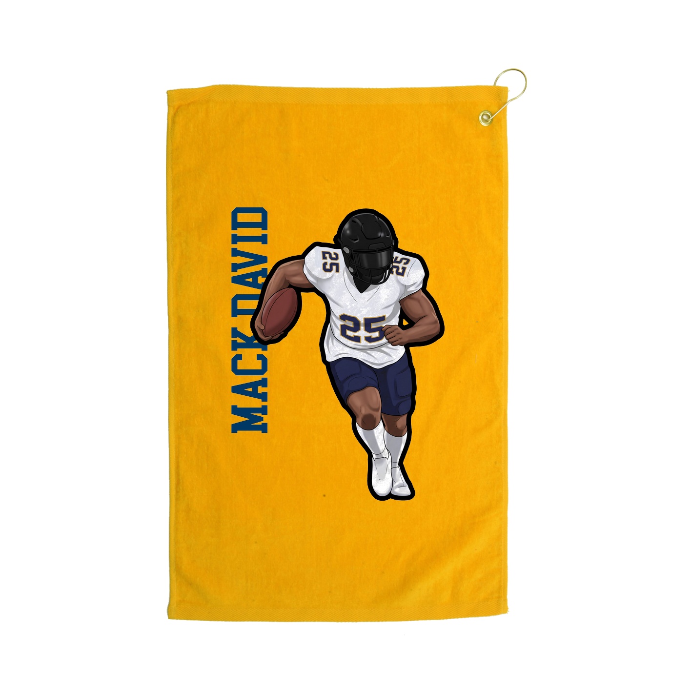 Golf Towel — Name Vertical in Gold