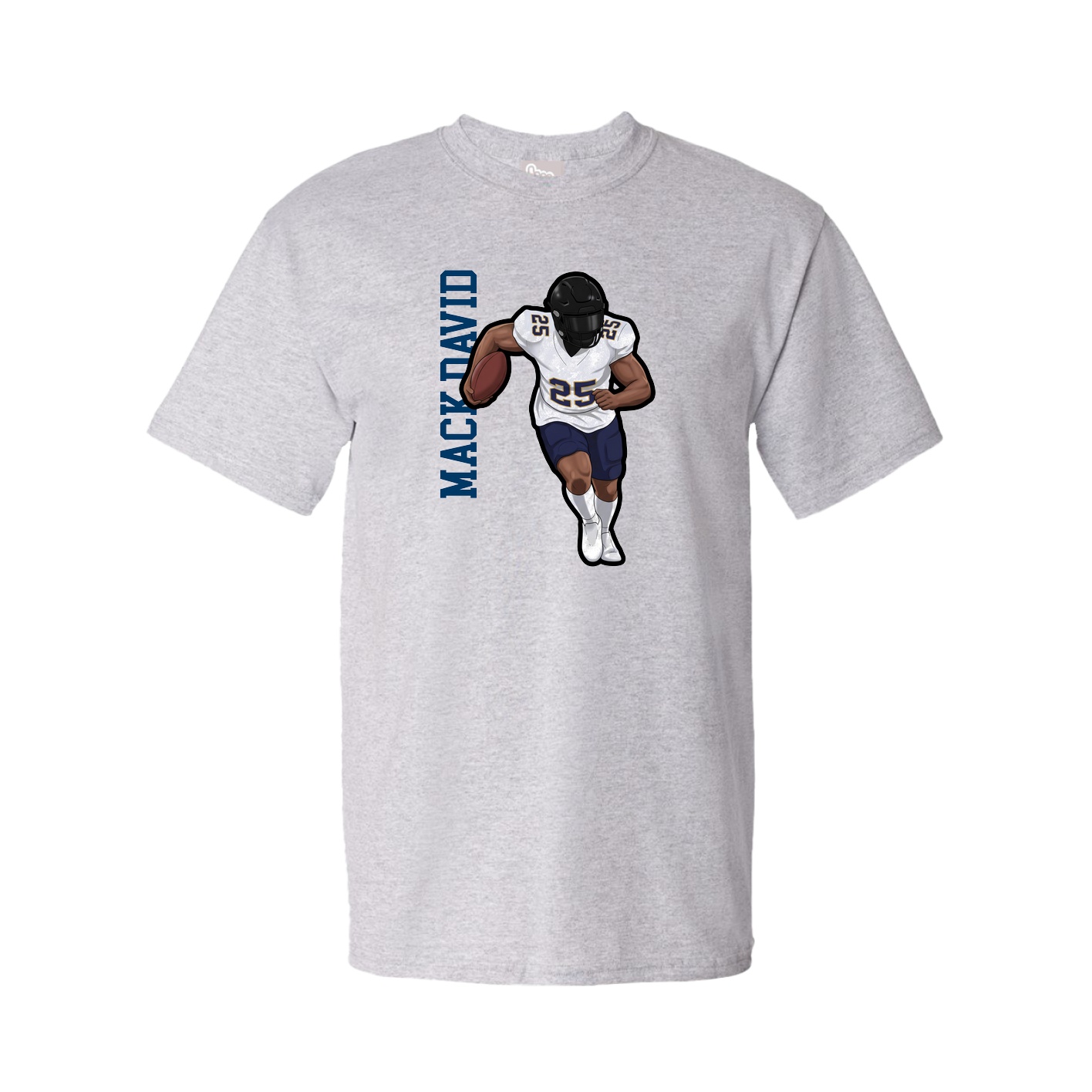 Tee — Name Vertical in Grey