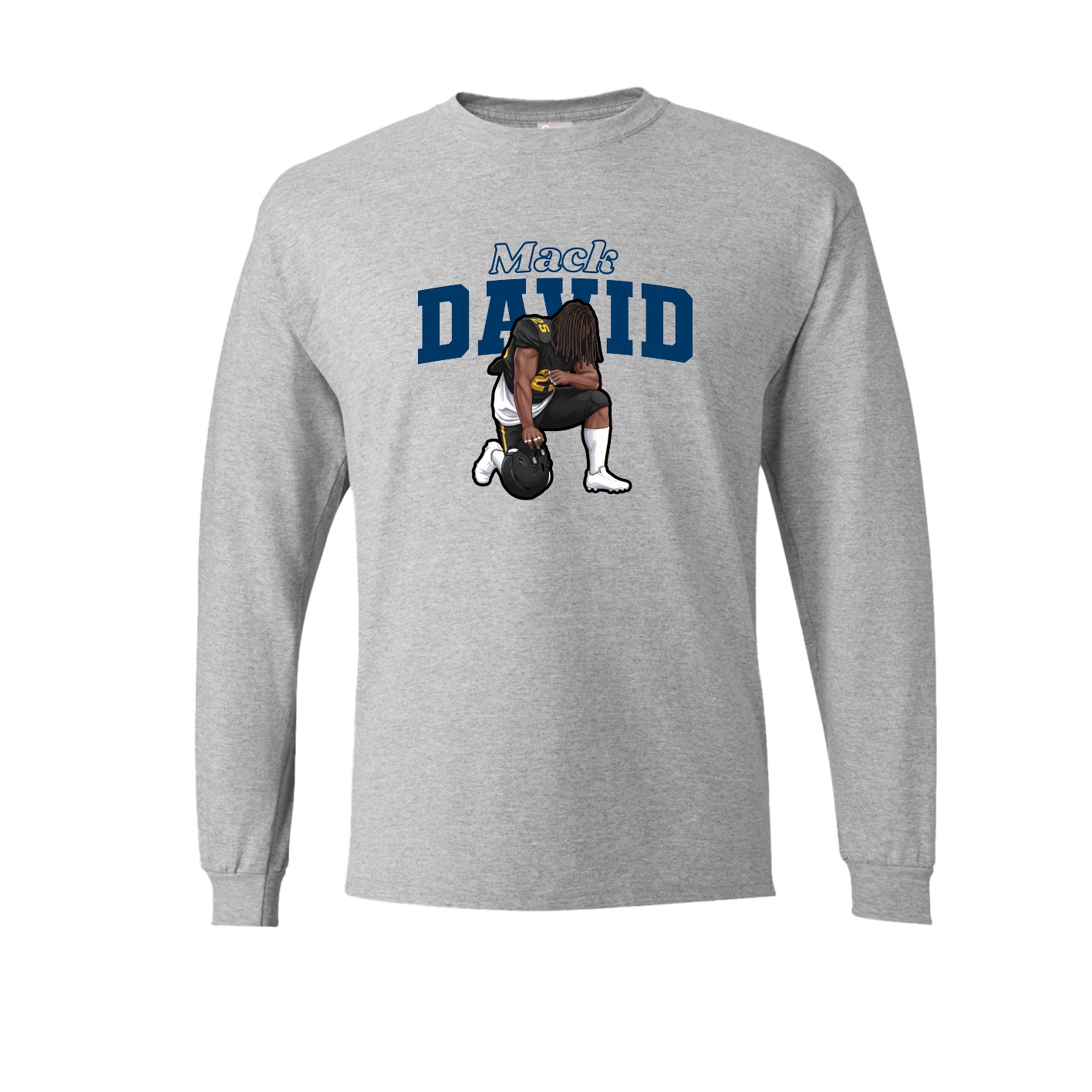 Long Sleeve Tee — Name Arch in Grey