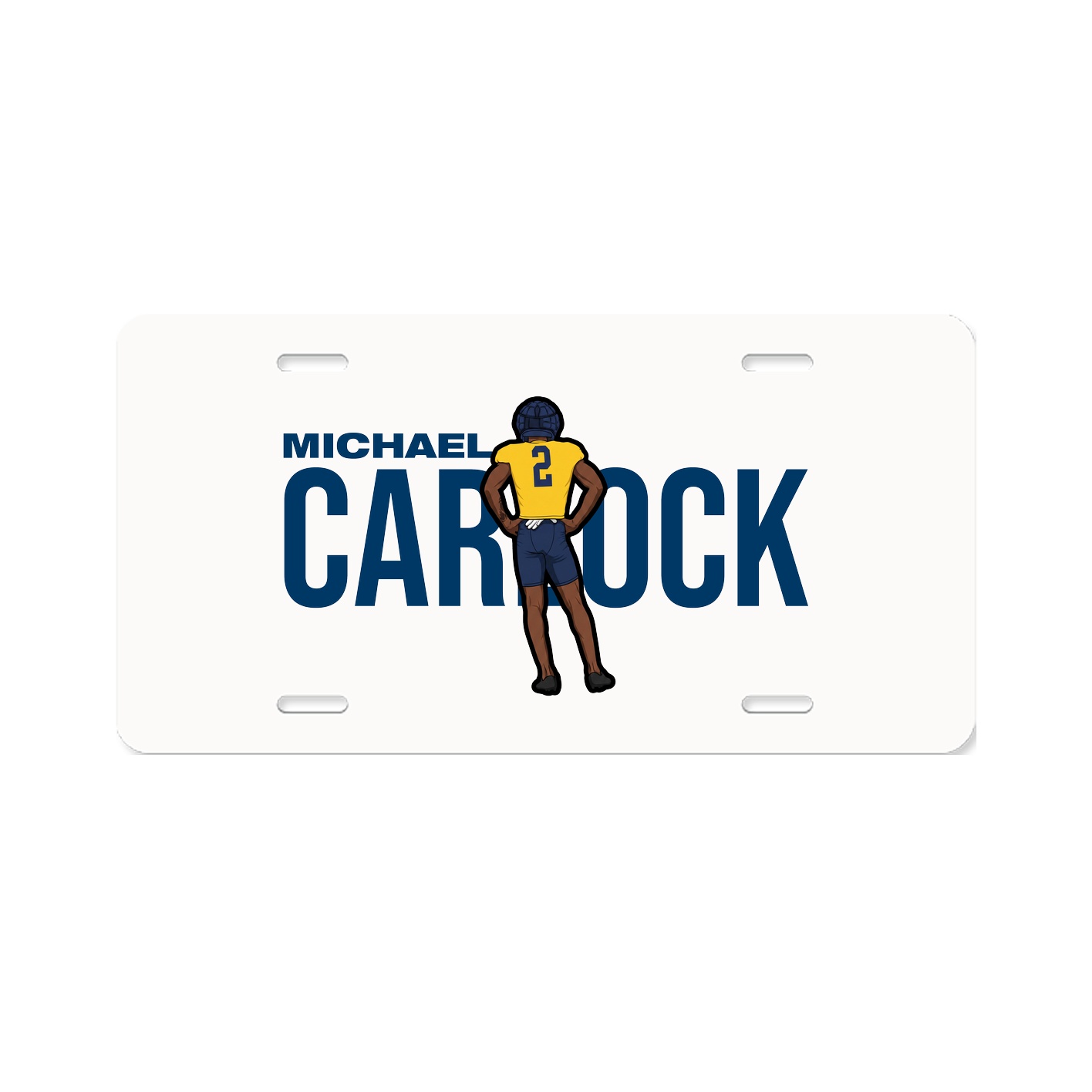 License Plate — Player Name in Classic