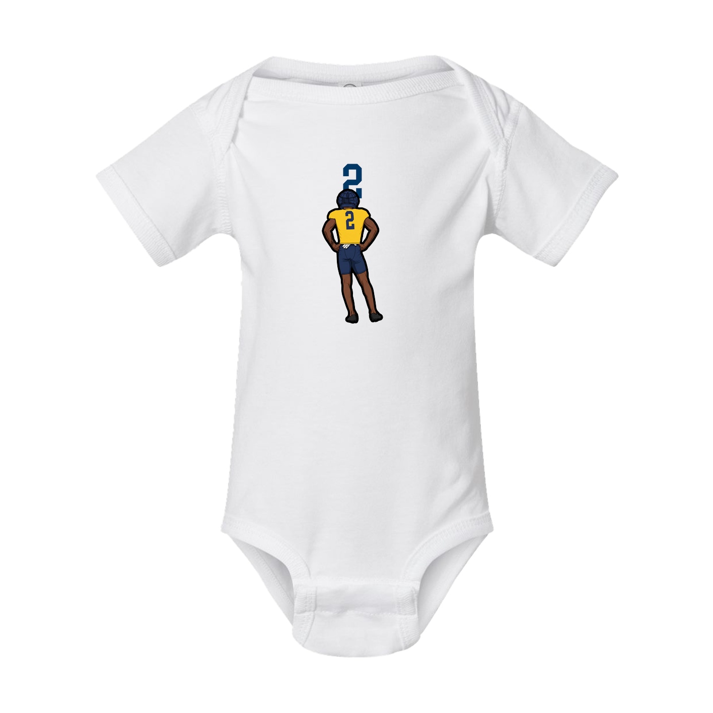 Baby Onesie — Number Top in White