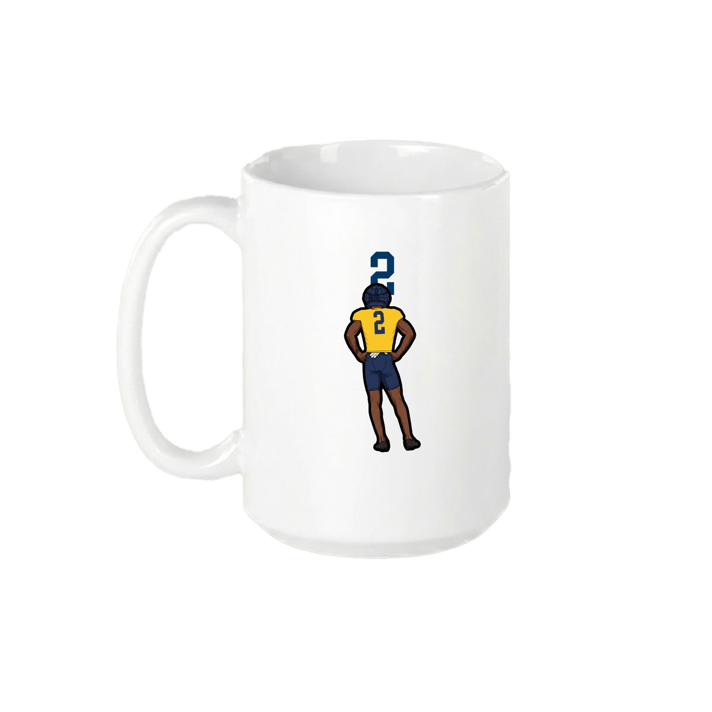 15oz Coffee Mug — Number Top in White