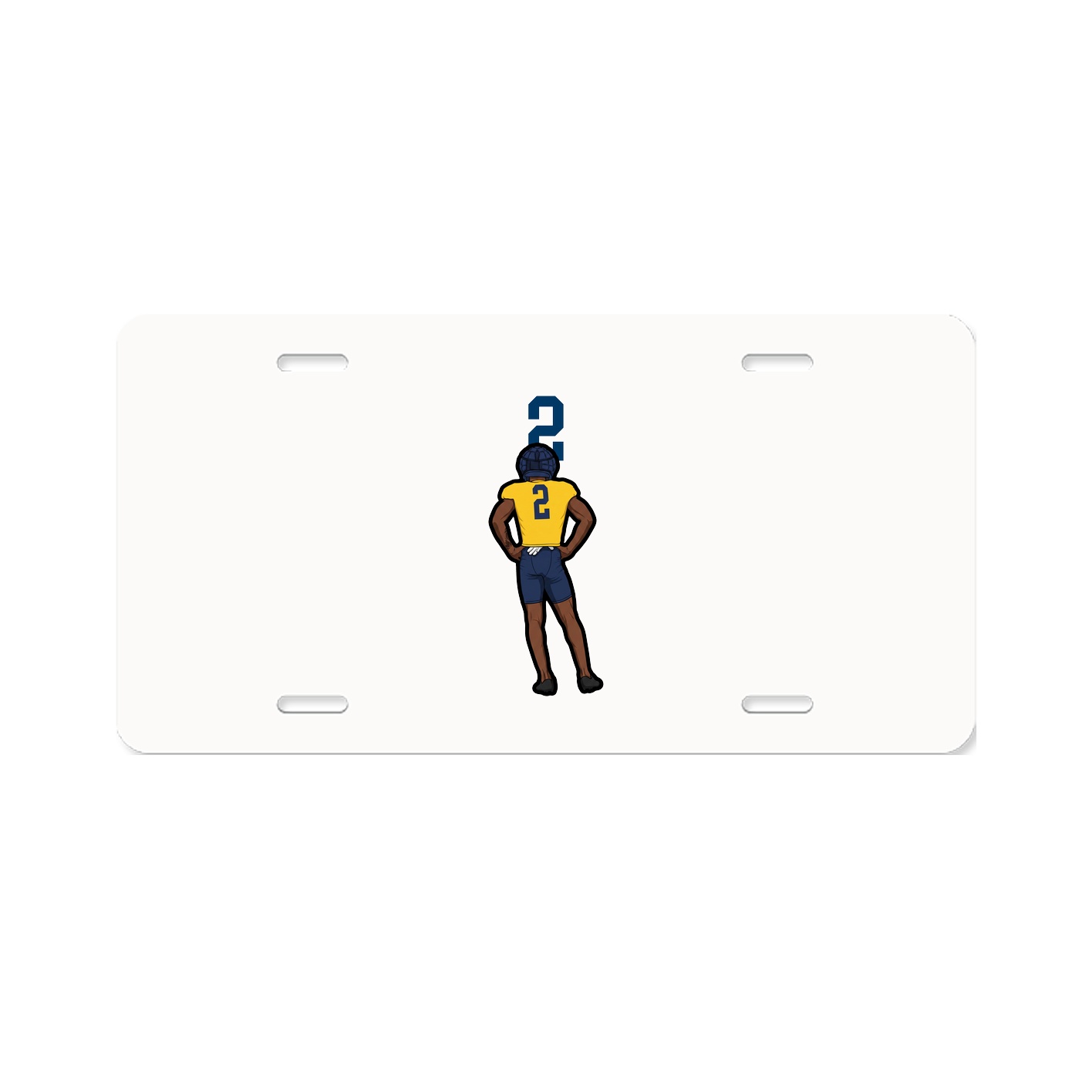License Plate — Number Top in Classic