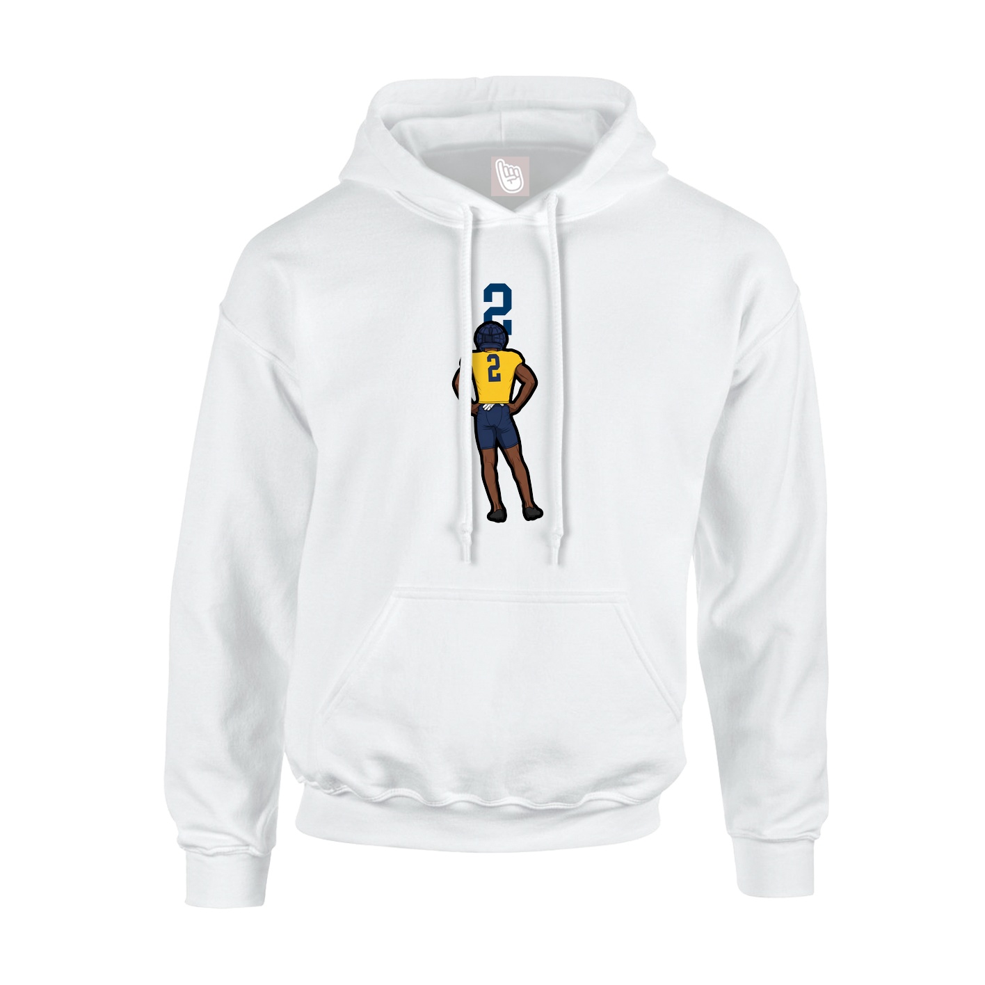 Hoodie — Number Top in White
