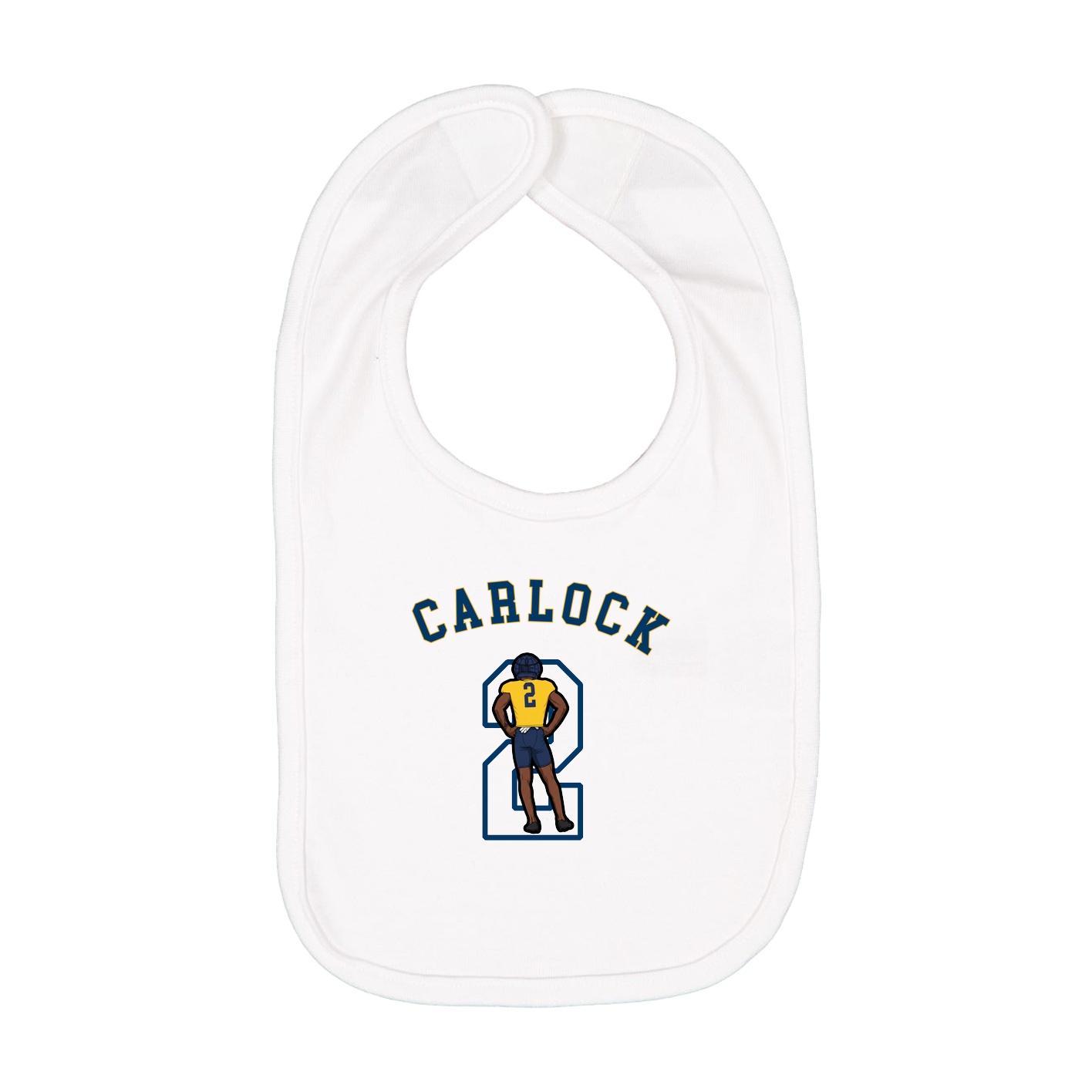 Infant Bib — Shirsey Arch in White