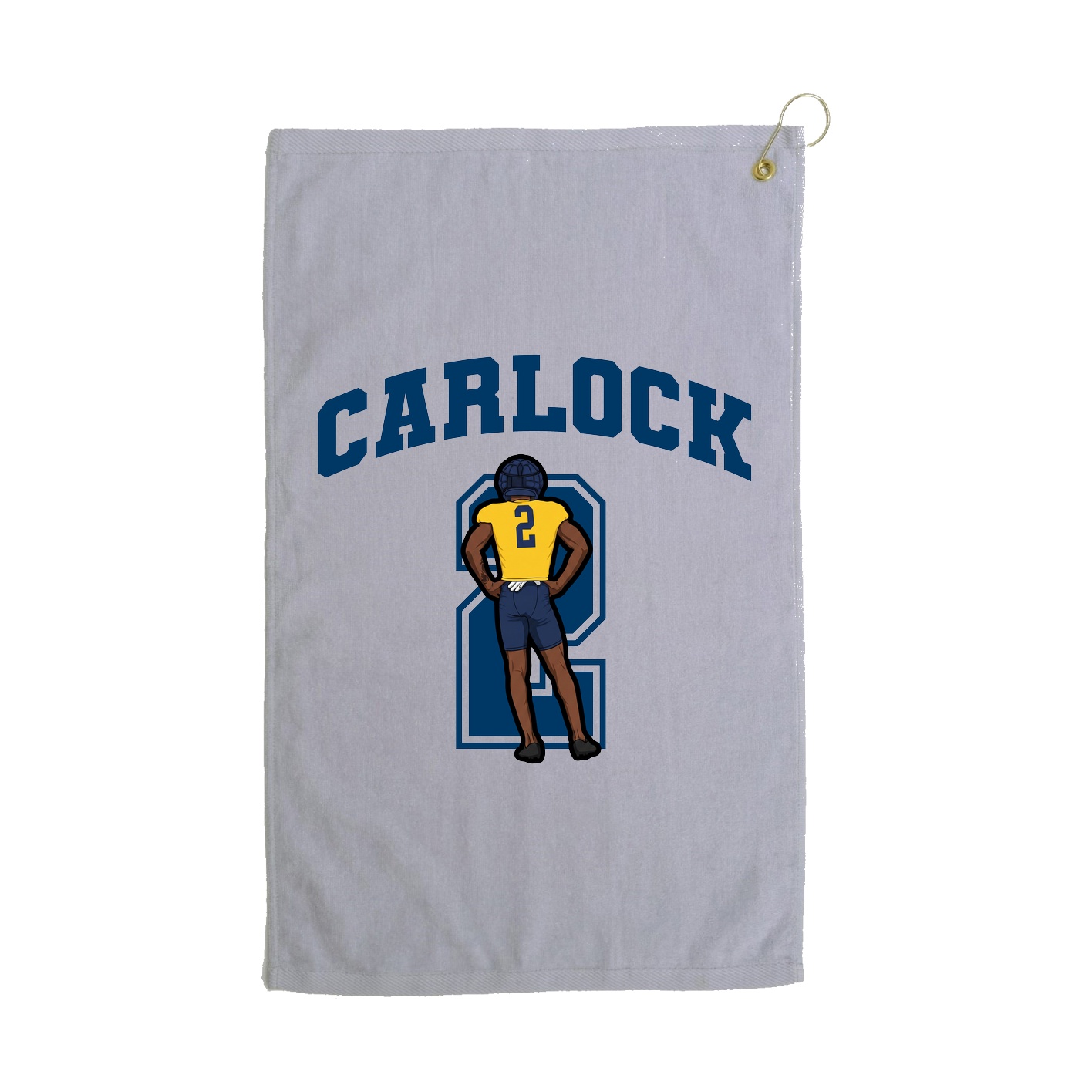 Golf Towel — Number in Grey