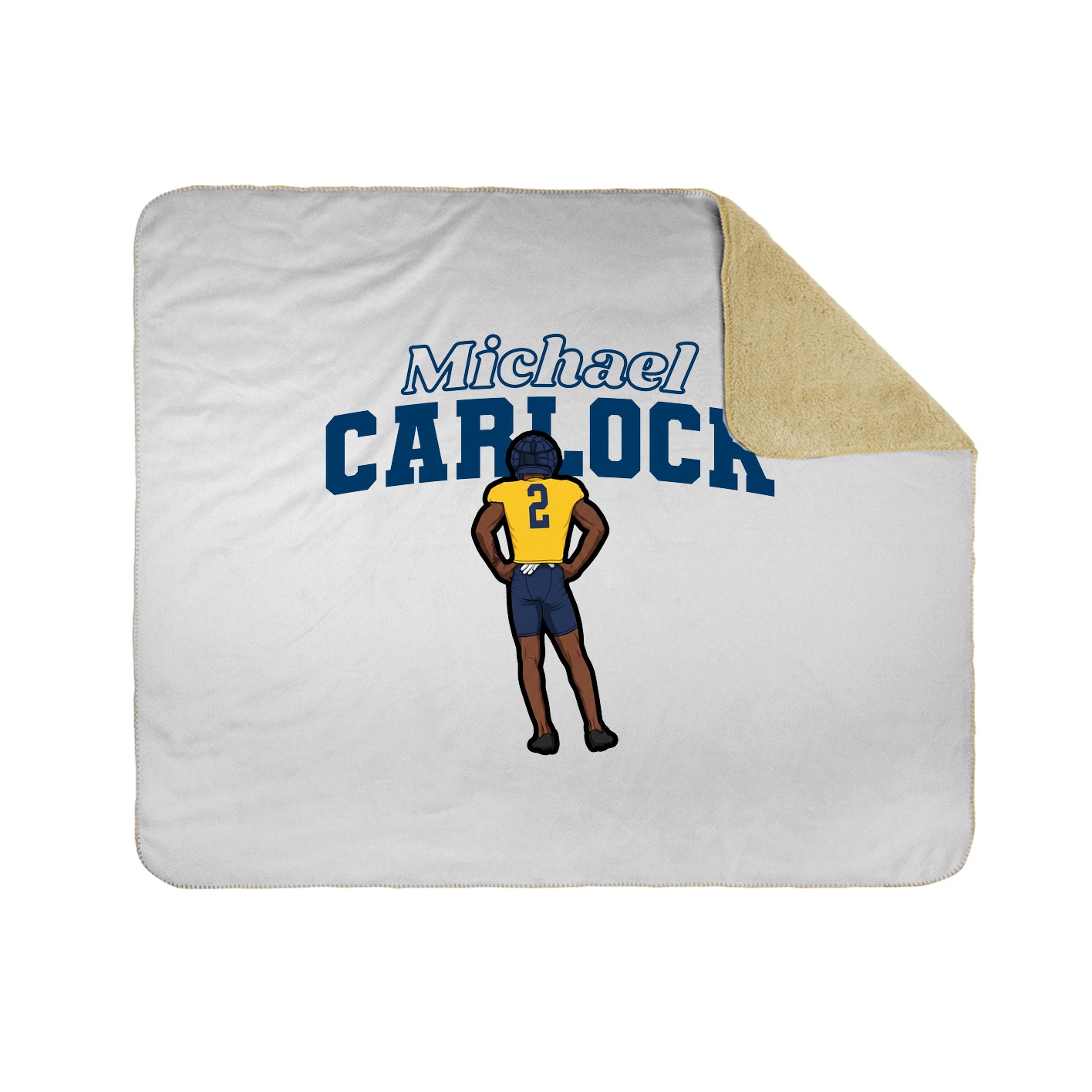 Throw Blanket — Name Arch in White