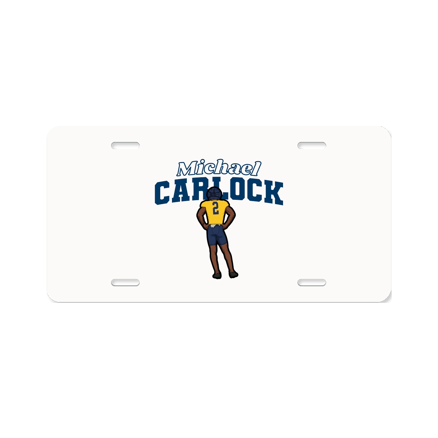 License Plate — Name Arch in Classic