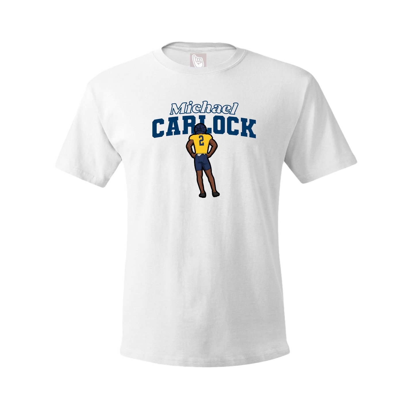 Youth Tee — Name Arch in White