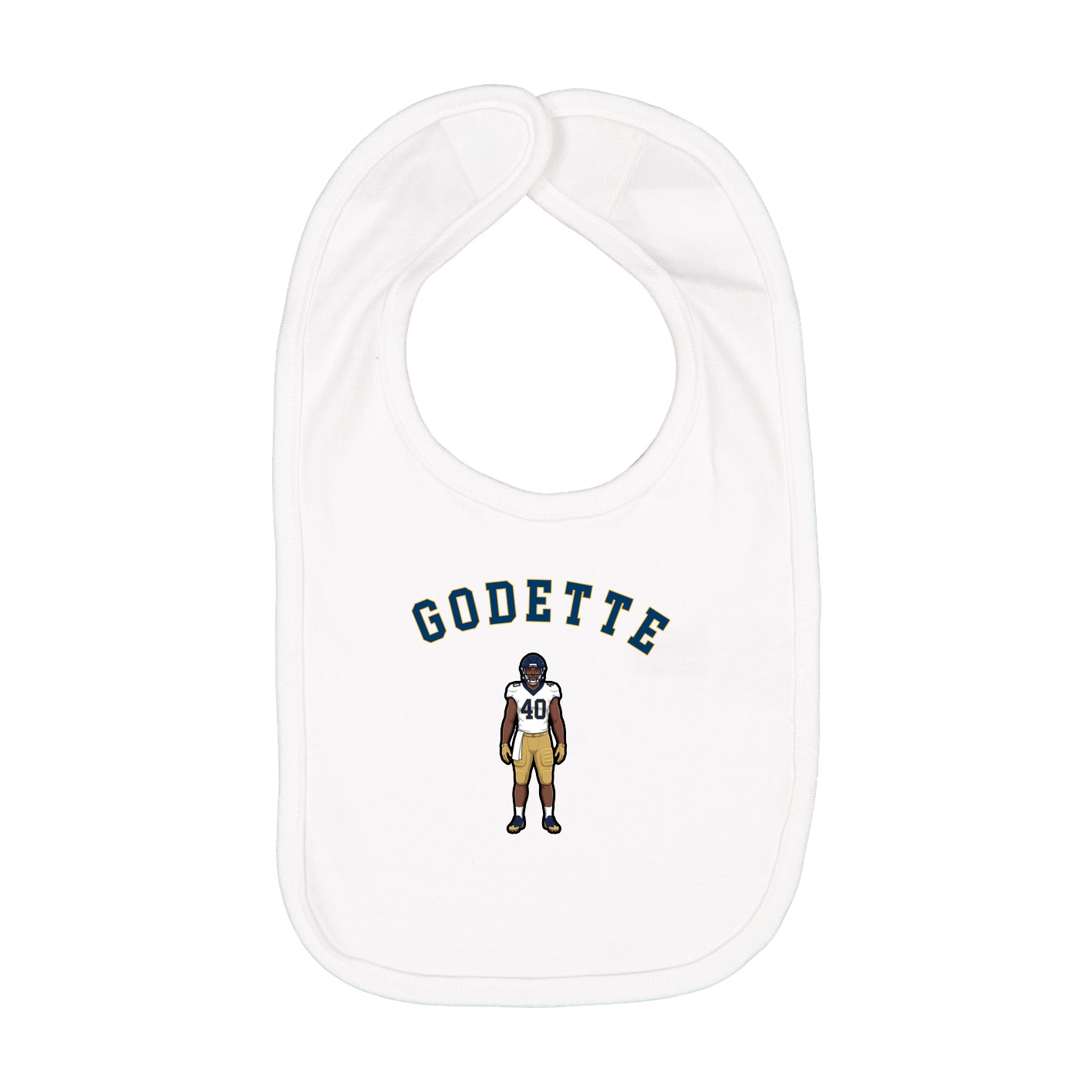Infant Bib — Shirsey Arch in White