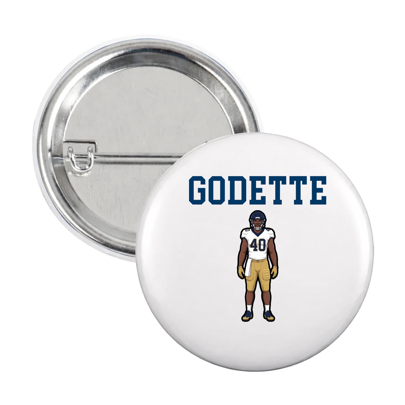Game Day Button — Shirsey in White
