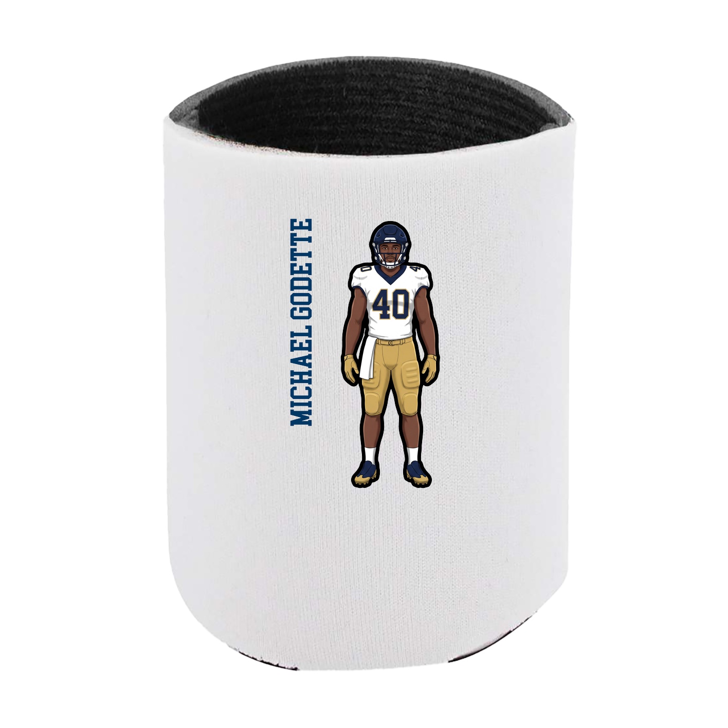 Can Holder — Name Vertical in White